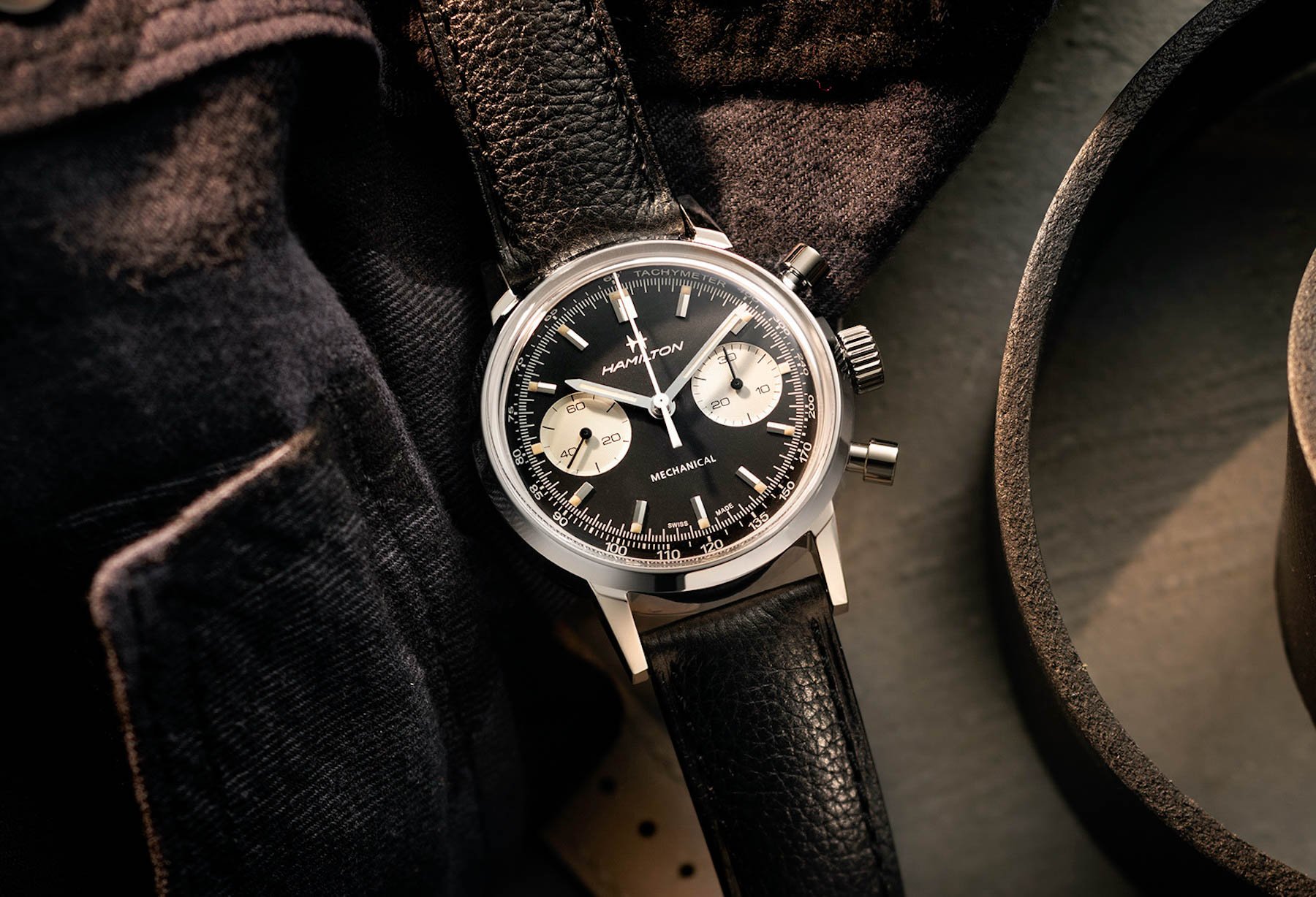 reverse panda Hamilton Intra-Matic Chronograph H