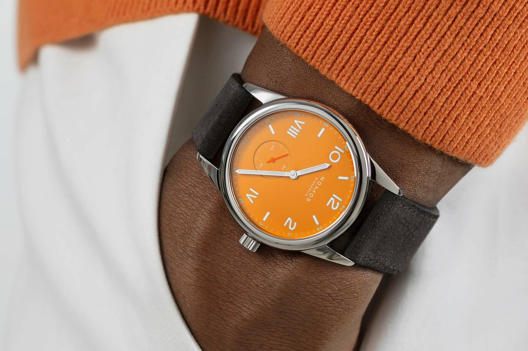 NOMOS-Club-Campus-38-Absolute-Gray-Future-Orange-Watches