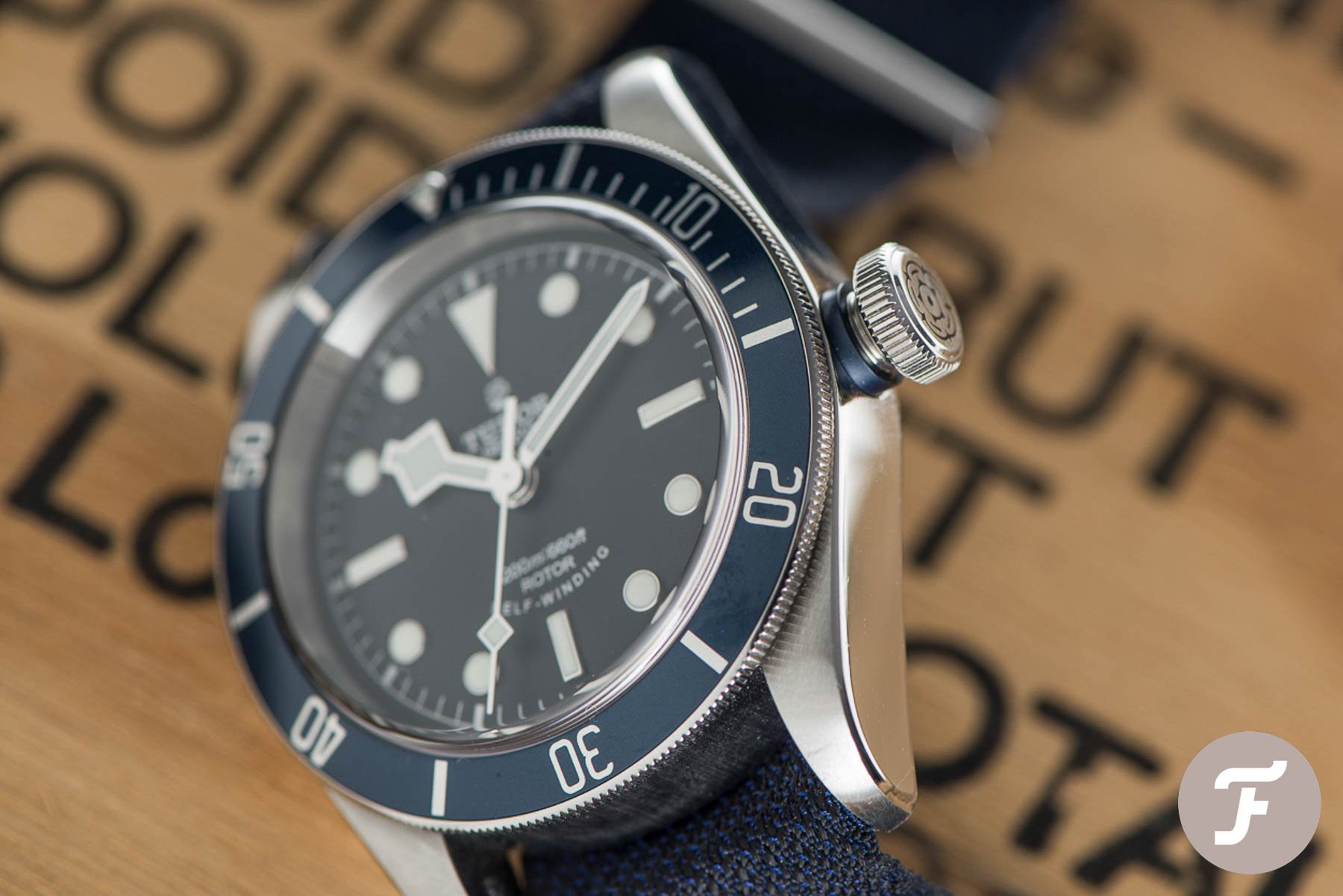 Tudor black sales bay smiley face