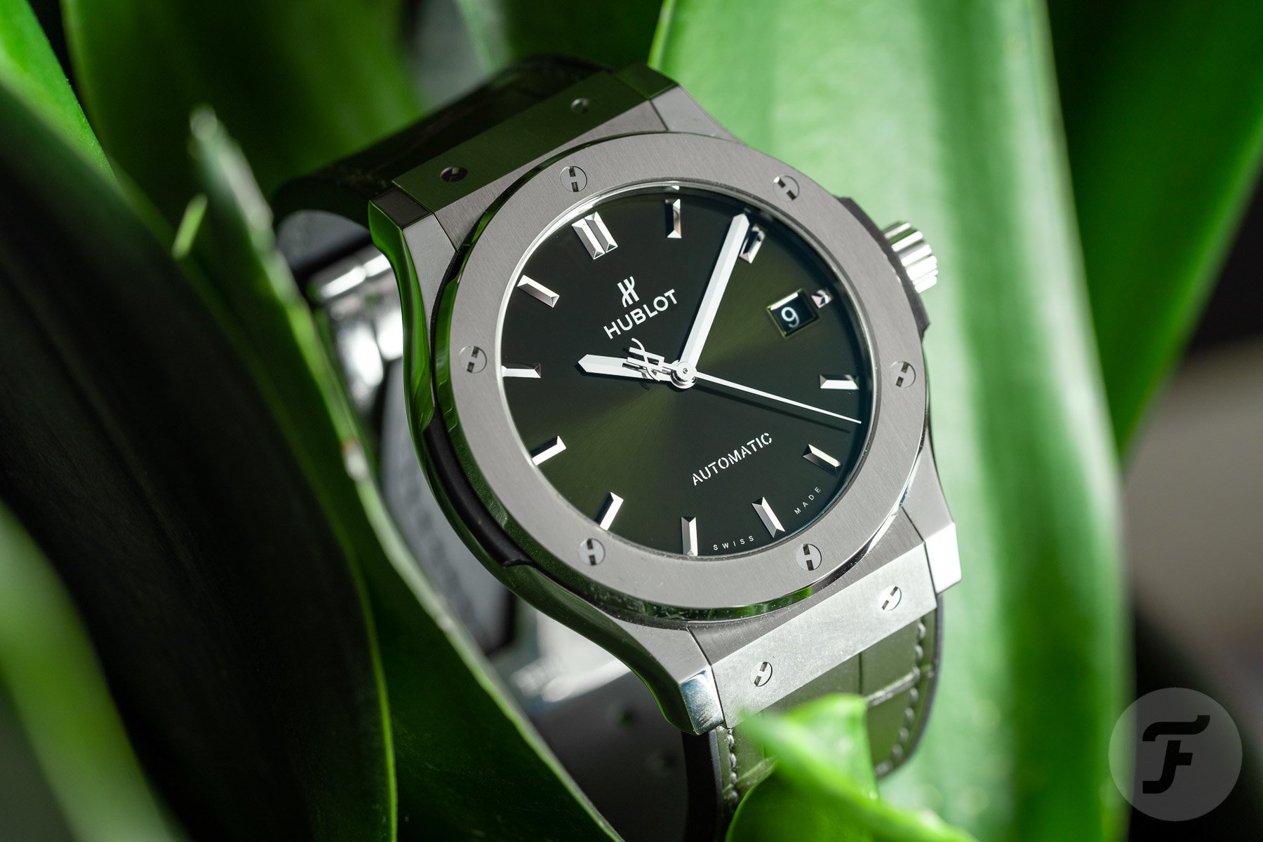 Hublot Classic Fusion Green Dial Titanium Rubber 45mm 511.NX.8970