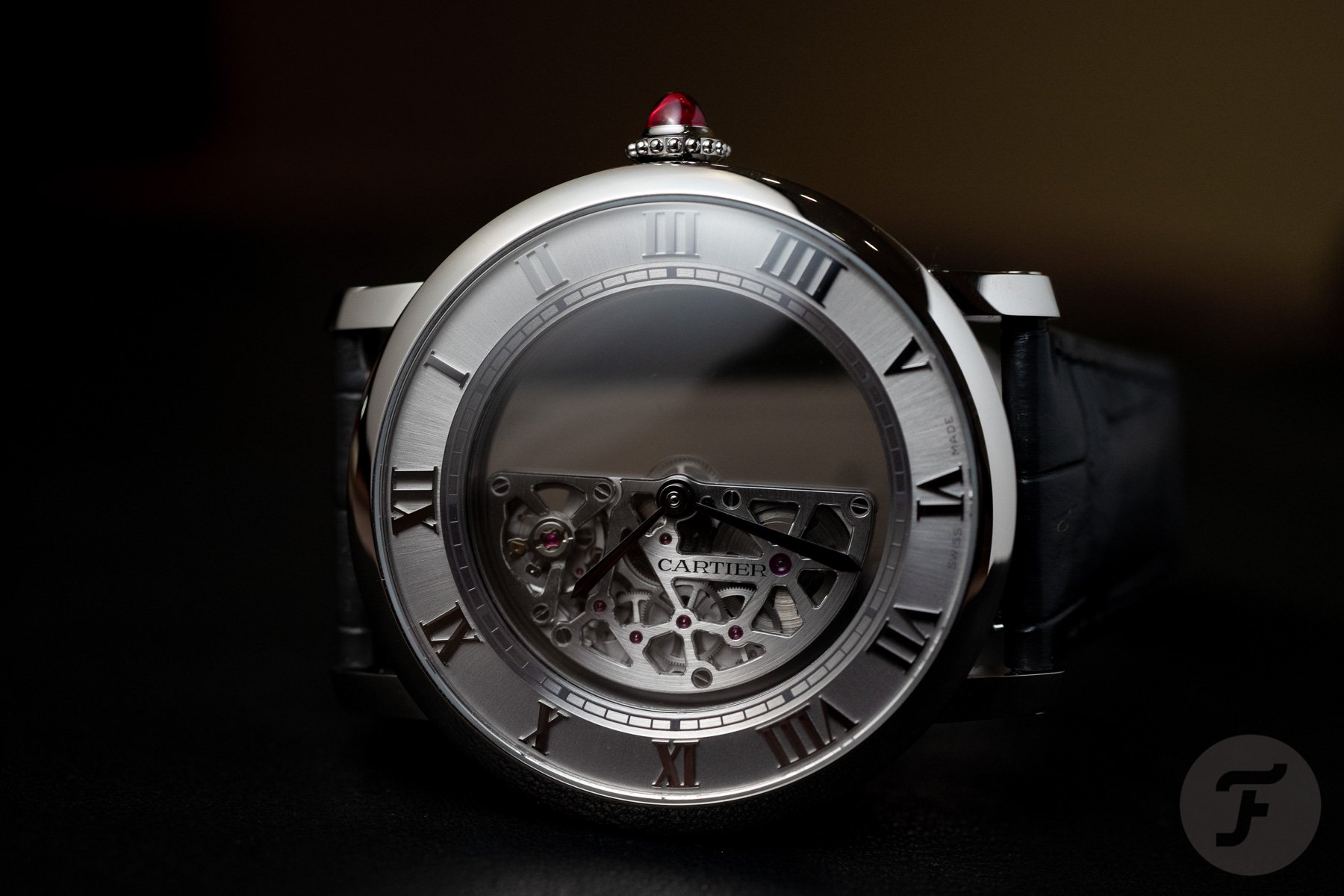 King Von - Skeleton Santos de Cartier with a skeletonized dial. 