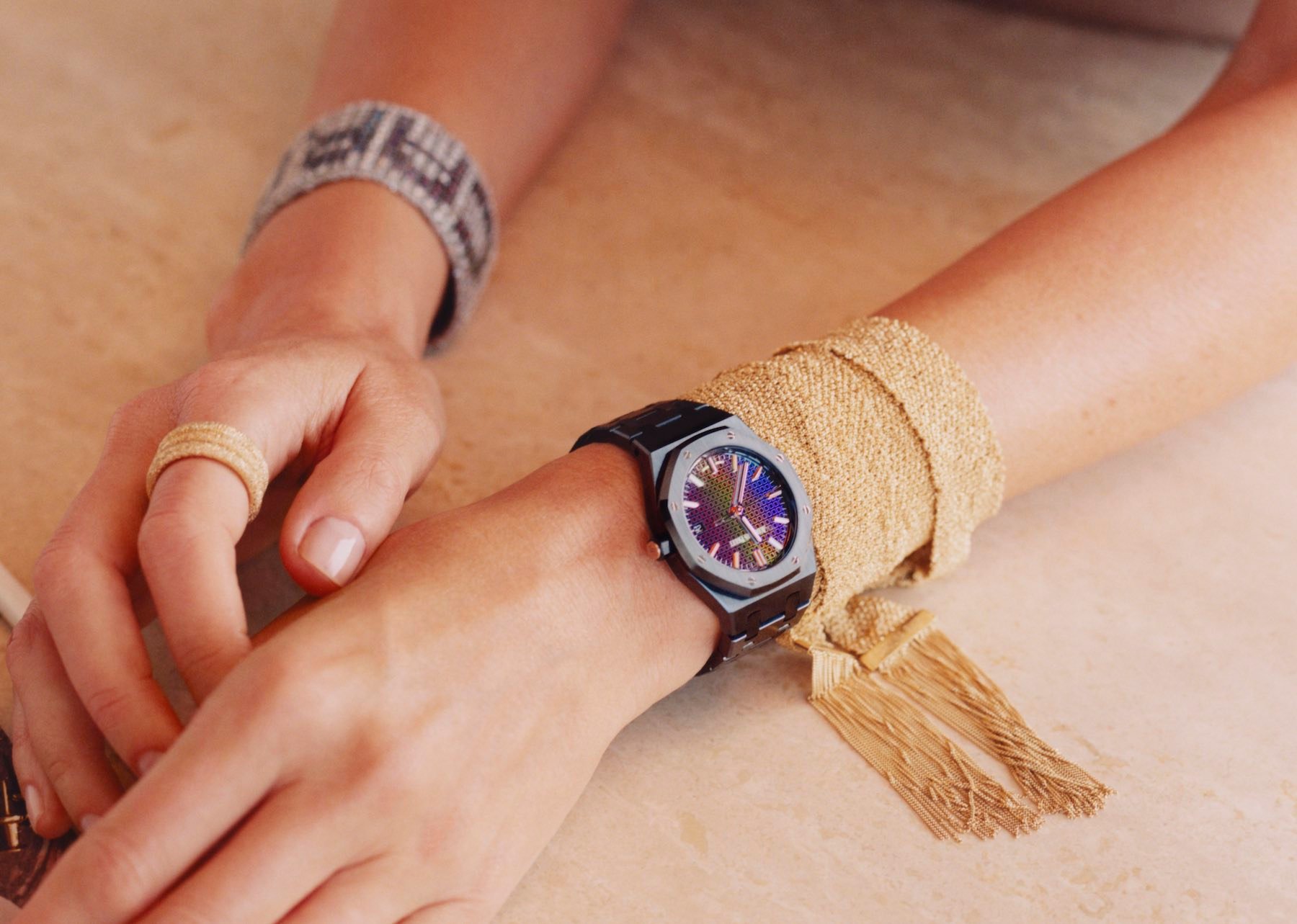 Audemars Piguet Royal Oak Selfwinding 34mm Black Ceramic Carolina Bucci Limited Edition Watch