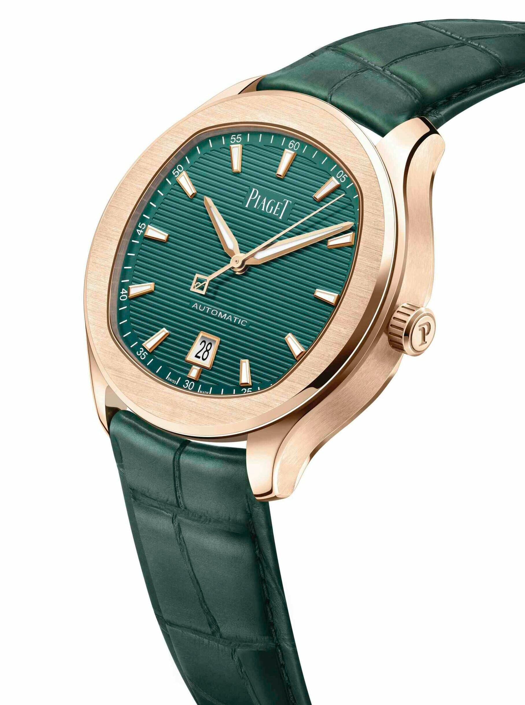 Piaget Polo Date Green Rose Gold Watch