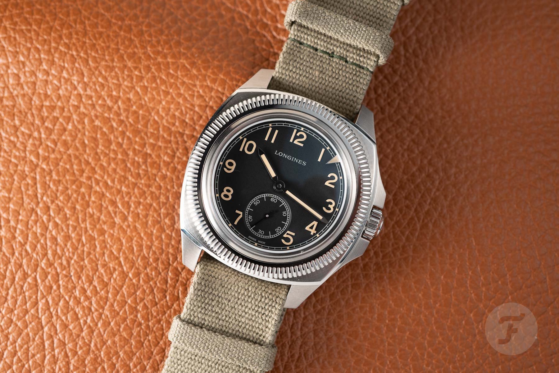 IWC Big Pilot's Watch alternatives — Longines Pilot Majetek flat-lay