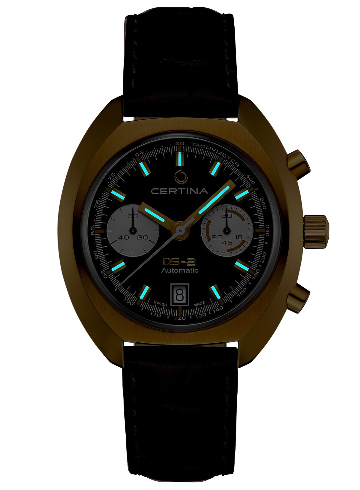 Certina DS-2 Chronograph Automatic lume