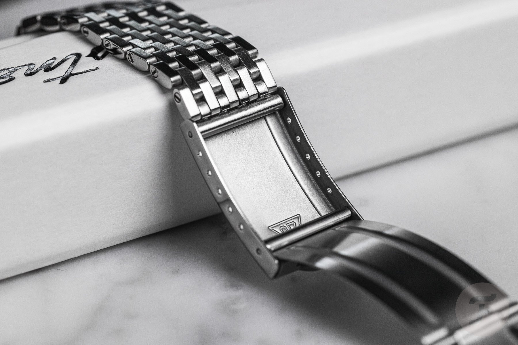Forstner 7-Row Beads of Rice Stainless Steel Watch Bracelet