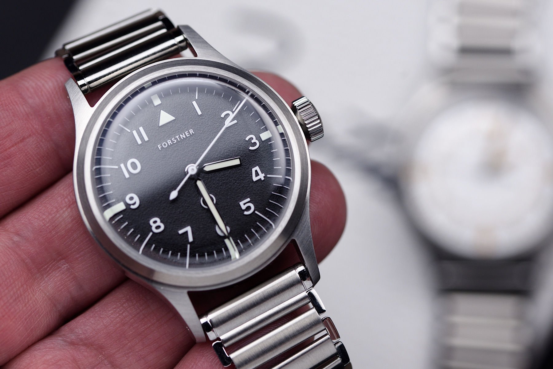 Forstner Pilot Ref. F-6B/346 in hand