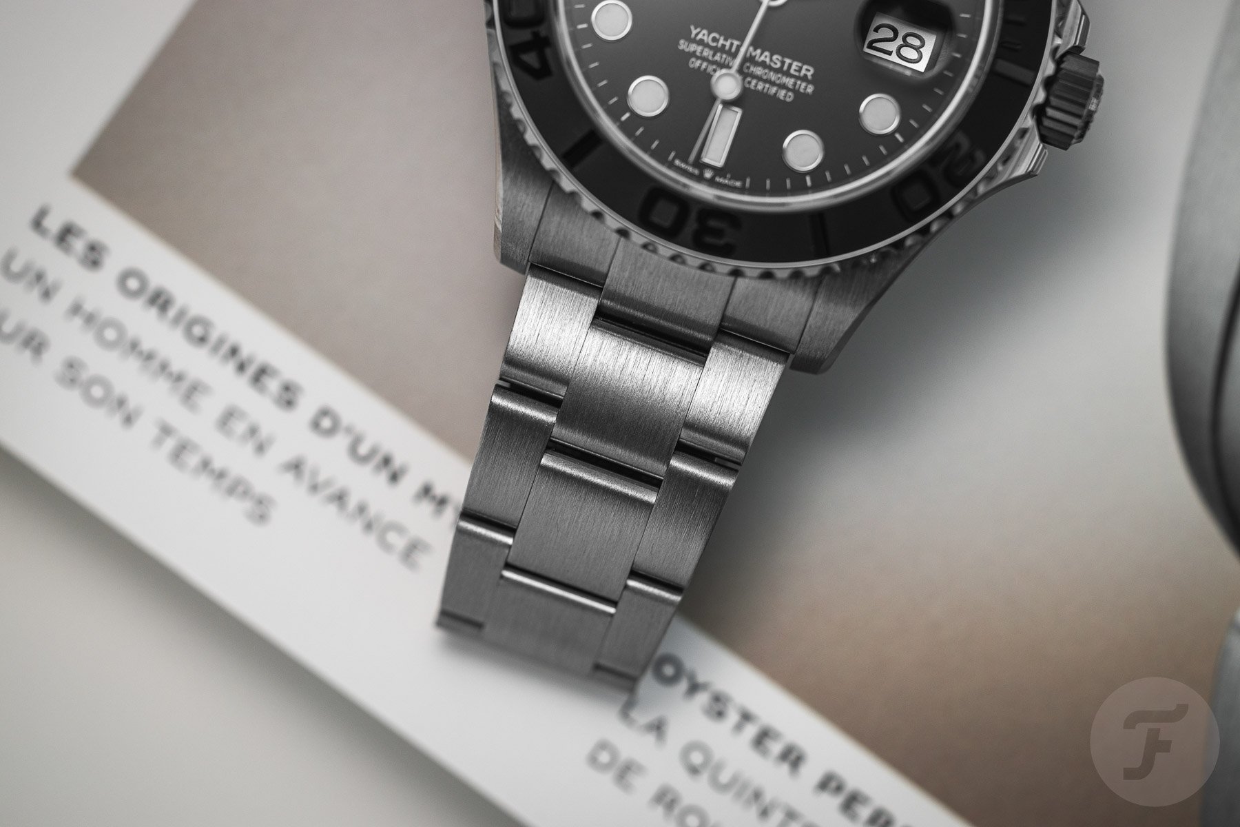 titanium Rolex Yacht-Master half shot