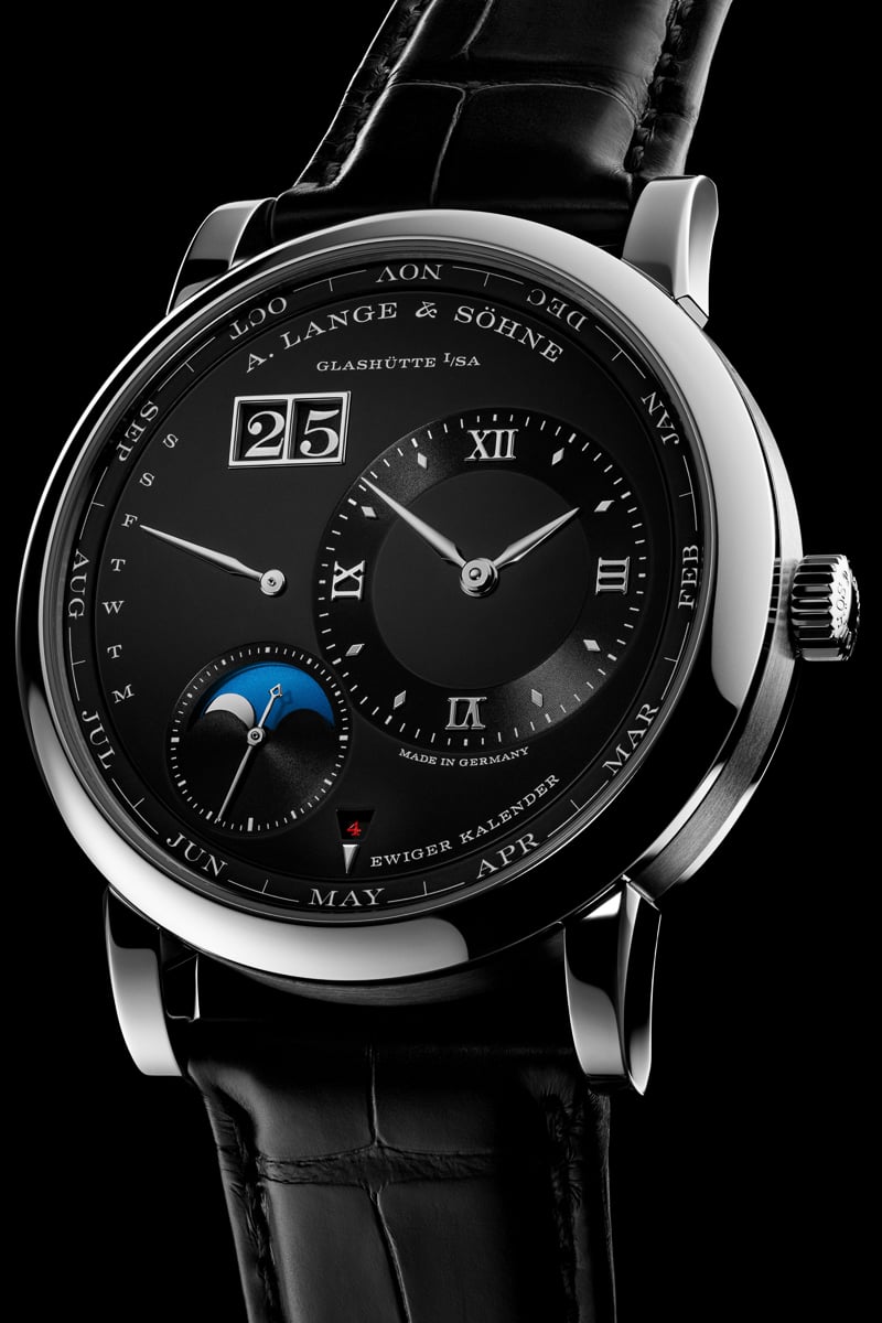 Lange 1 Perpetual Calendar Platinum Black Dial