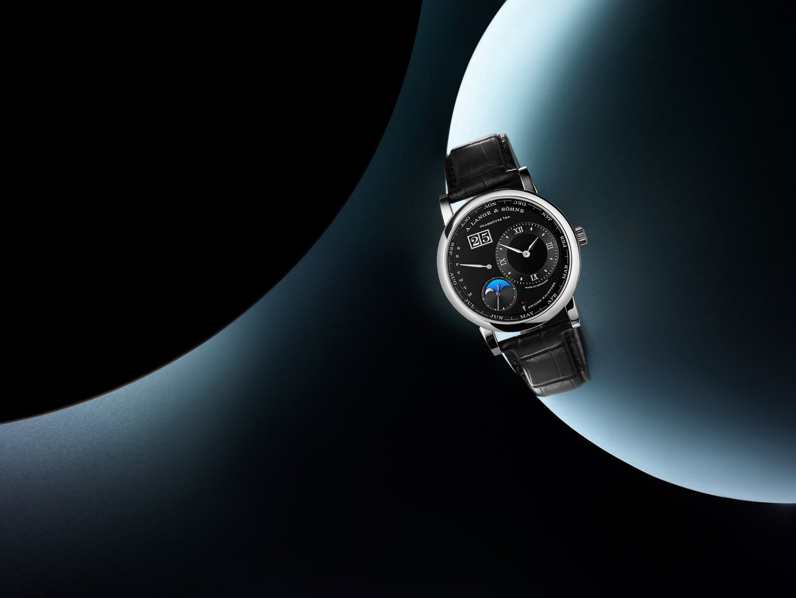 Lange 1 Perpetual Calendar Platinum Black Dial