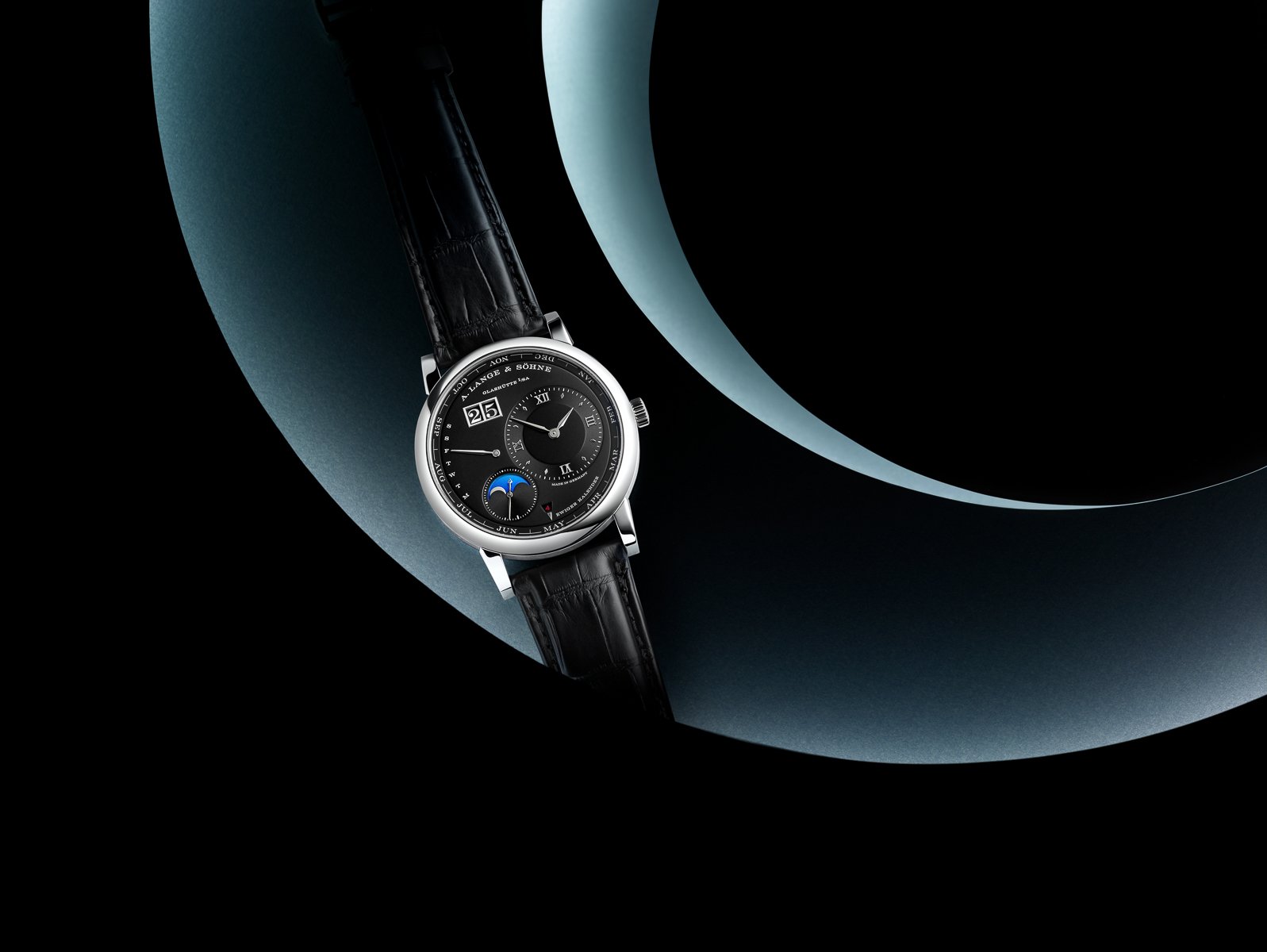 Lange 1 Perpetual Calendar Platinum Black Dial