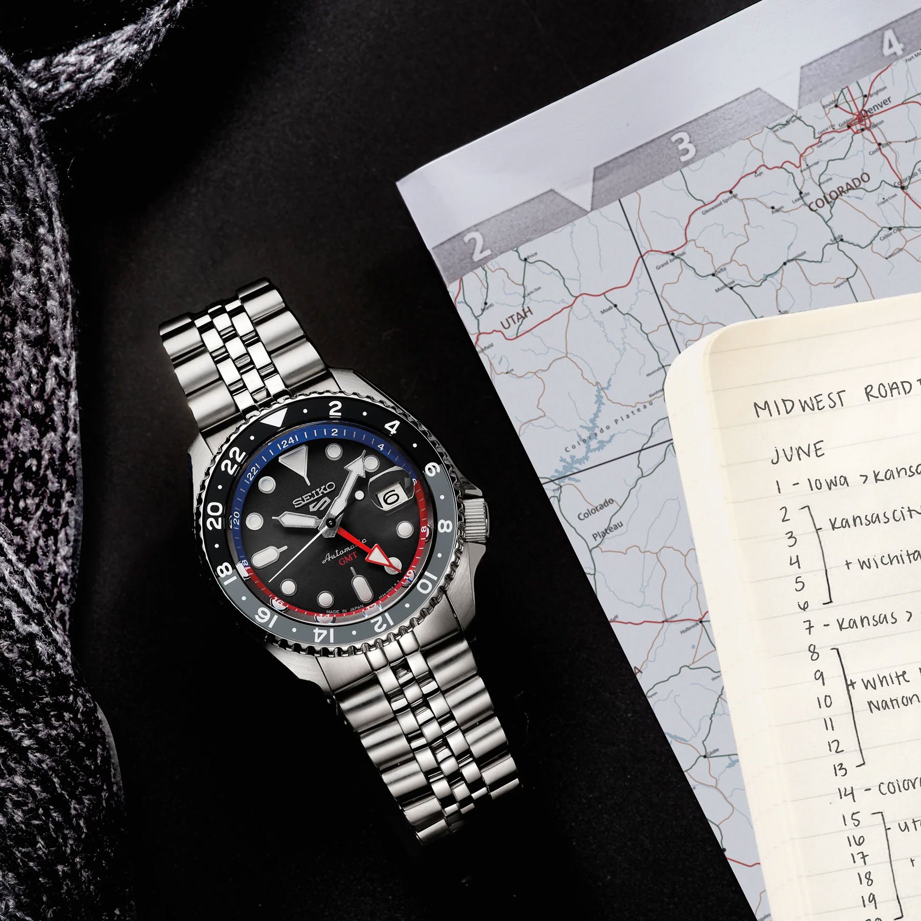 Seiko 5 Sports broadens its horizons with a new GMT series.
