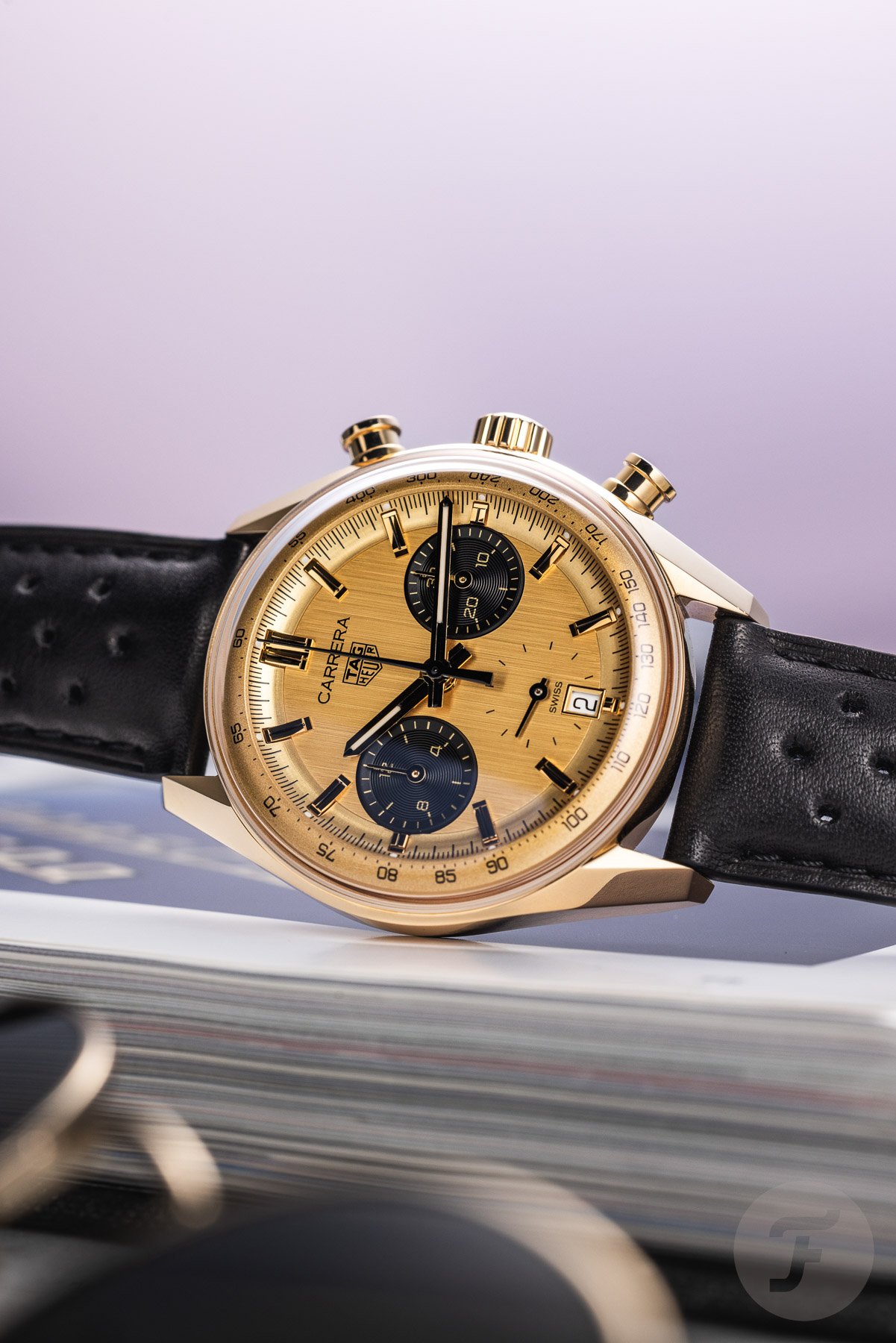 Tag heuer sales chronograph gold