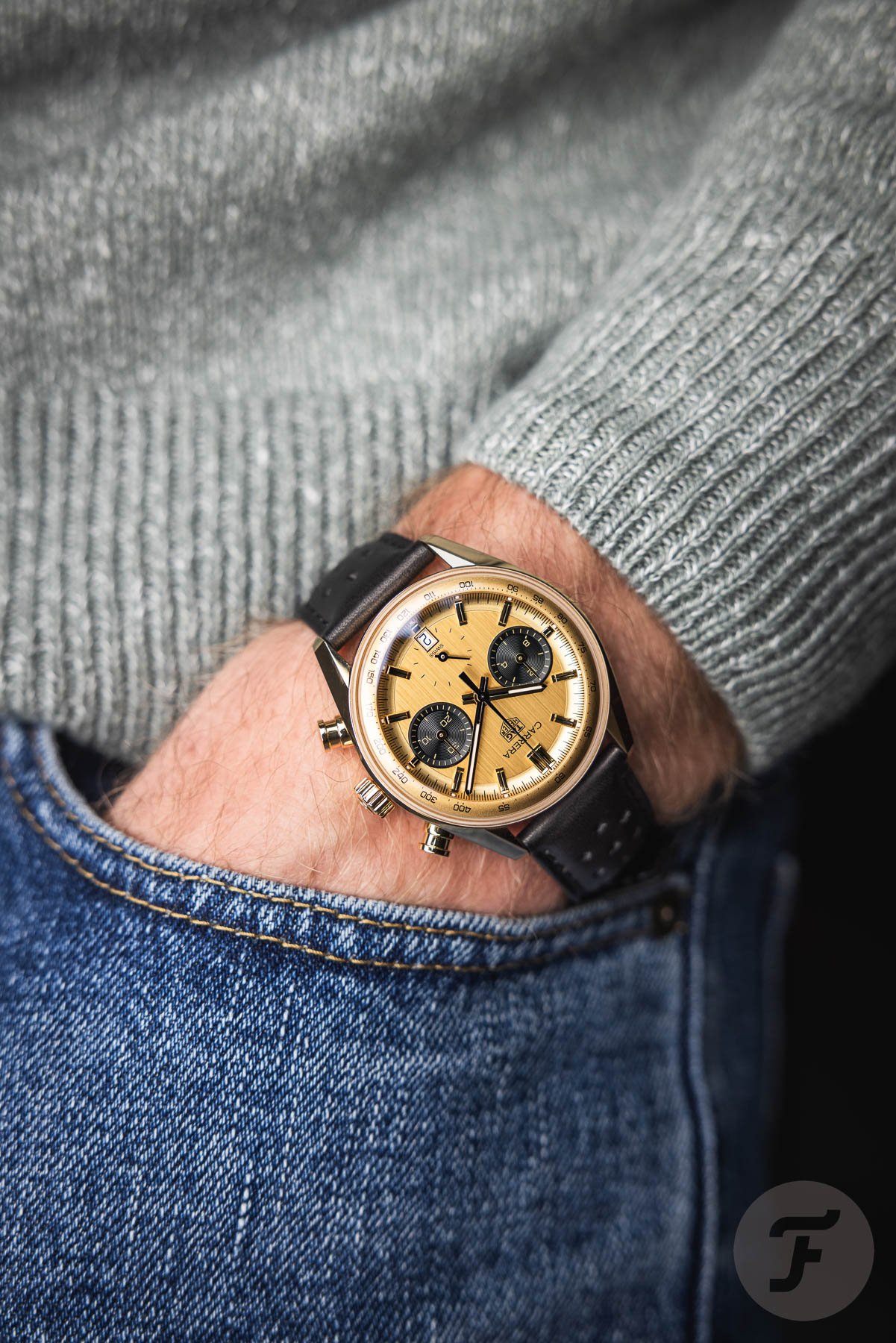 F】 Hands-On: TAG Heuer Carrera Chronograph In Gold