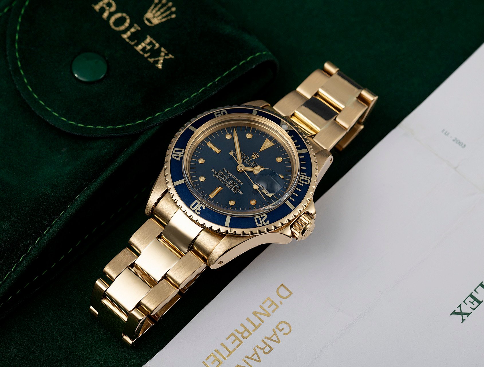 pre-owned full-gold Rolex Submariner ref. 1680/8