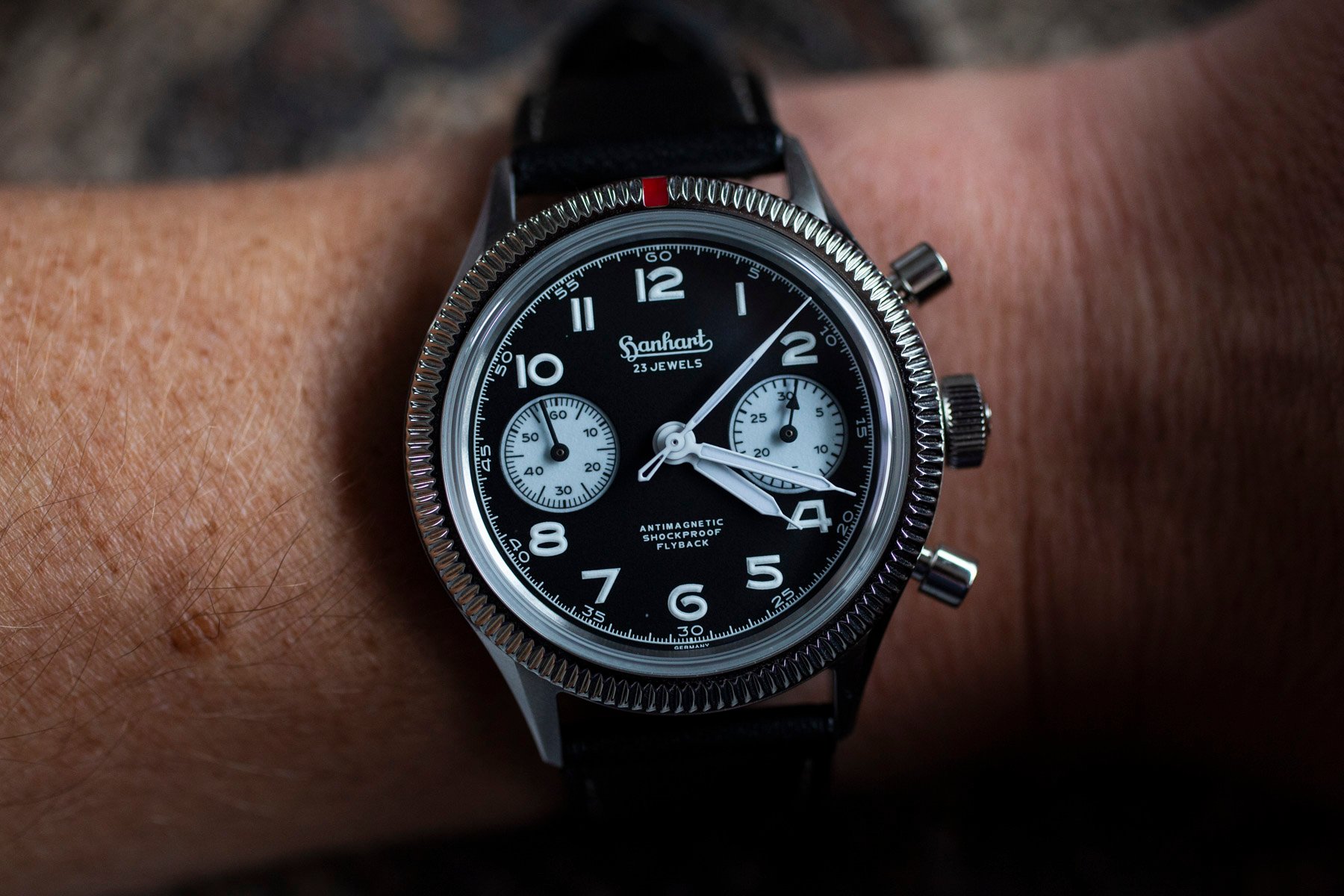 Hands-On With The Hanhart 417 ES 1954 Flyback Reverse Panda 39