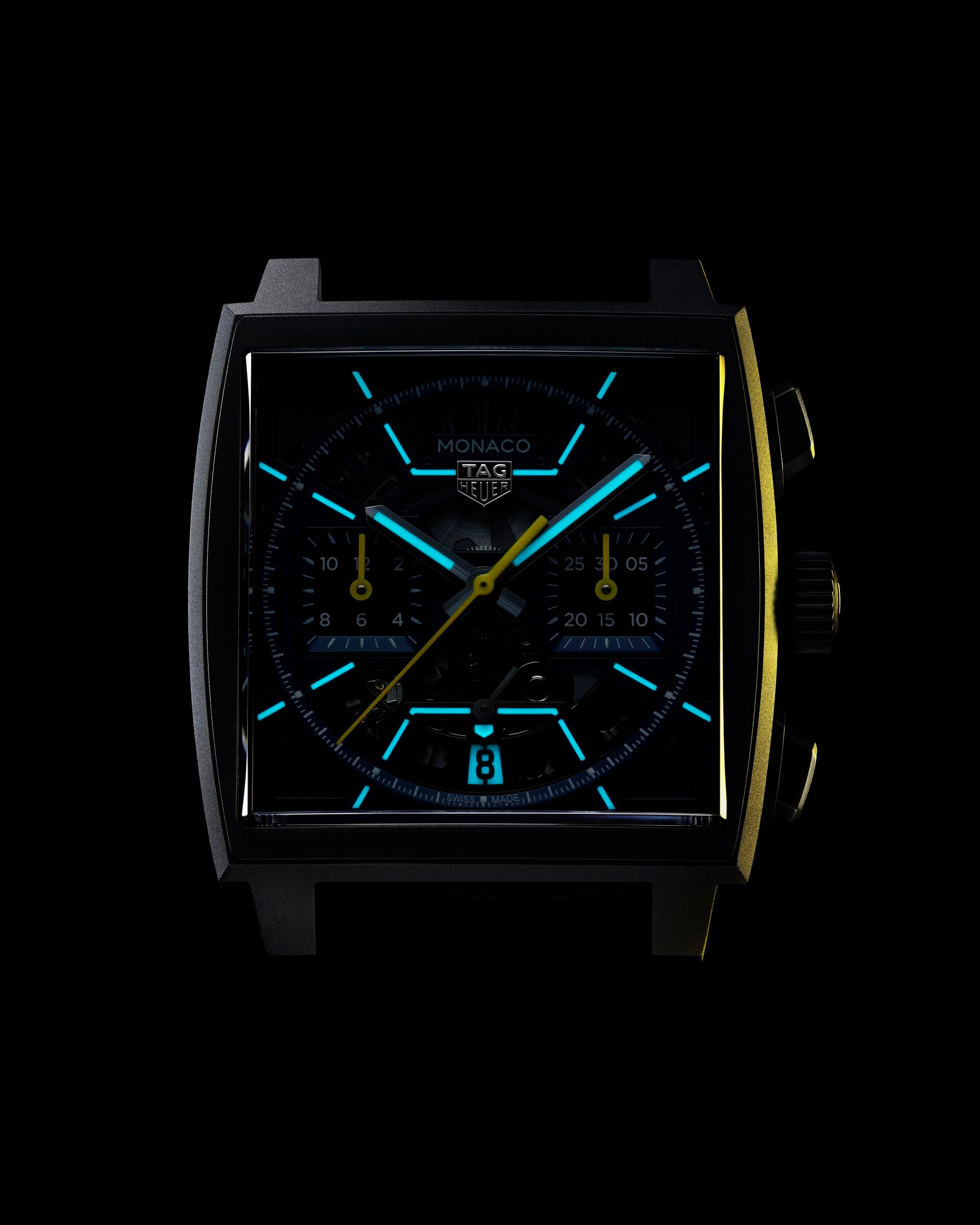 TAG Heuer Monaco Chronograph Skeleton black DLC titanium lume