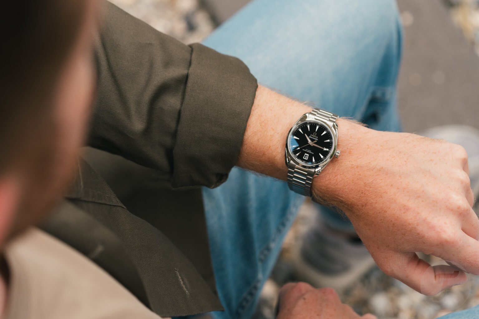 AQUA TERRA 28MM QUARTZ STEEL BLACK DIAL