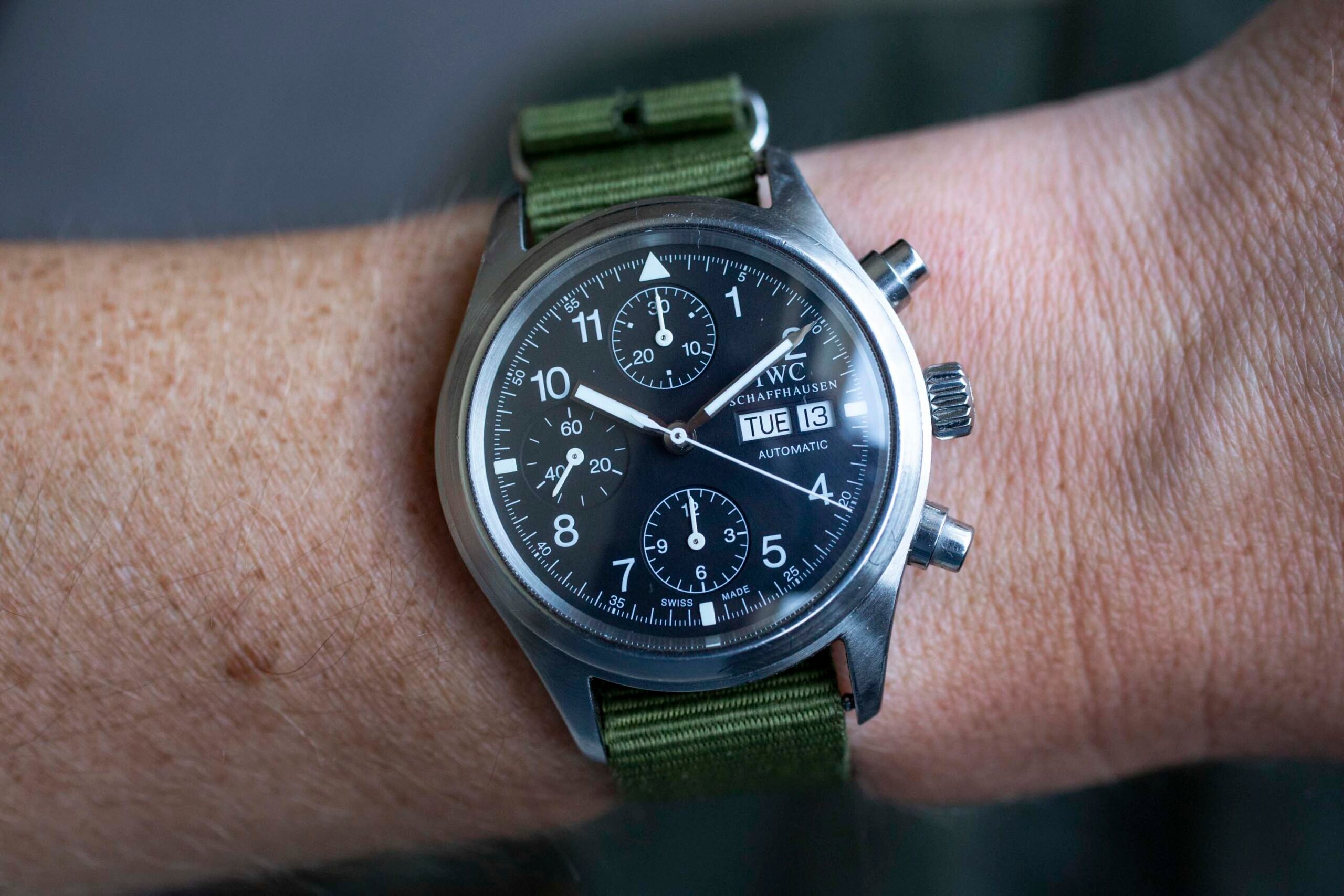 IWC Fliegerchronograph 3706 wrist shot