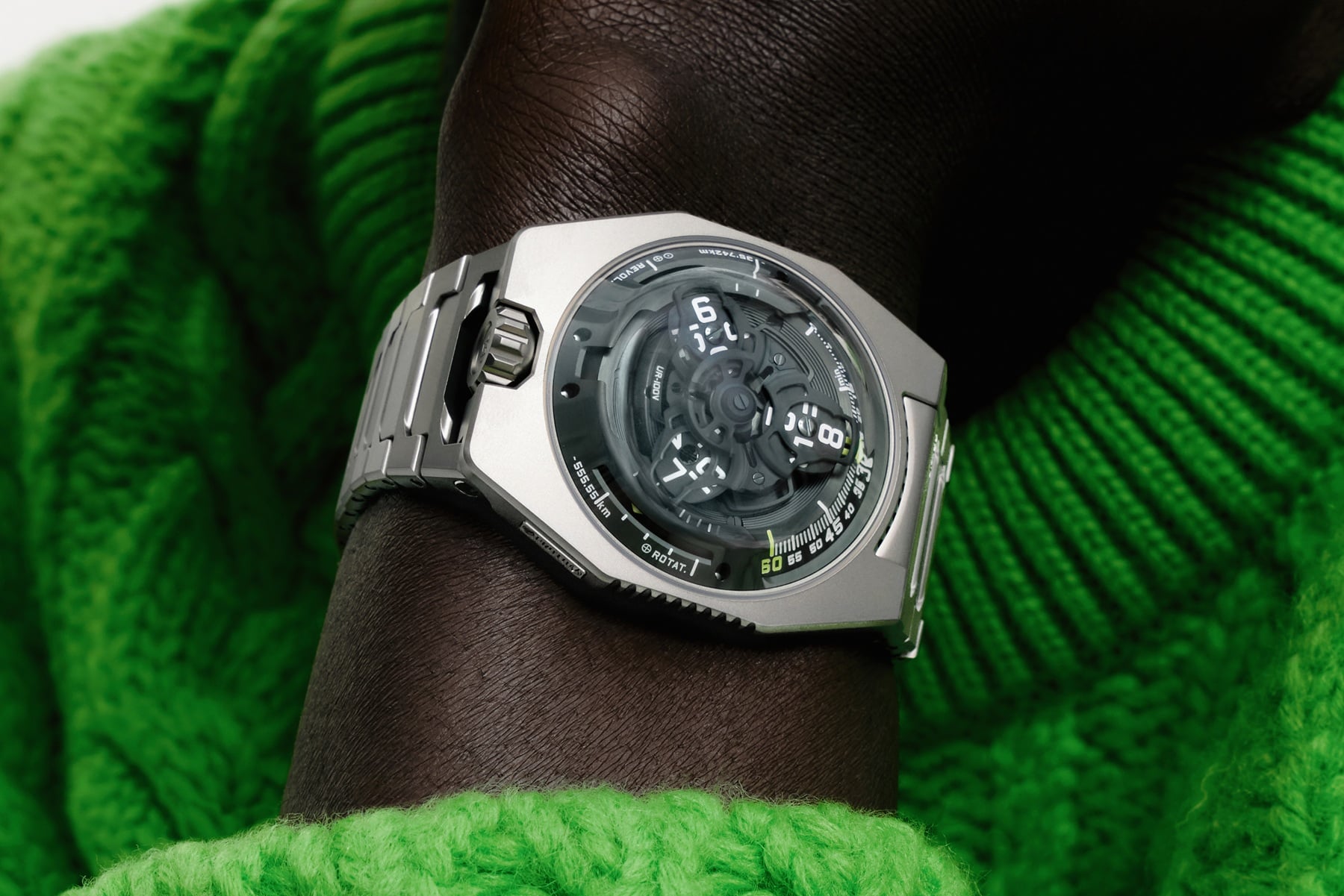 Introducing: The Urwerk UR-100V “Hunter Green” - Not All Green, Not All Gray, But Definitely An Urwerk
