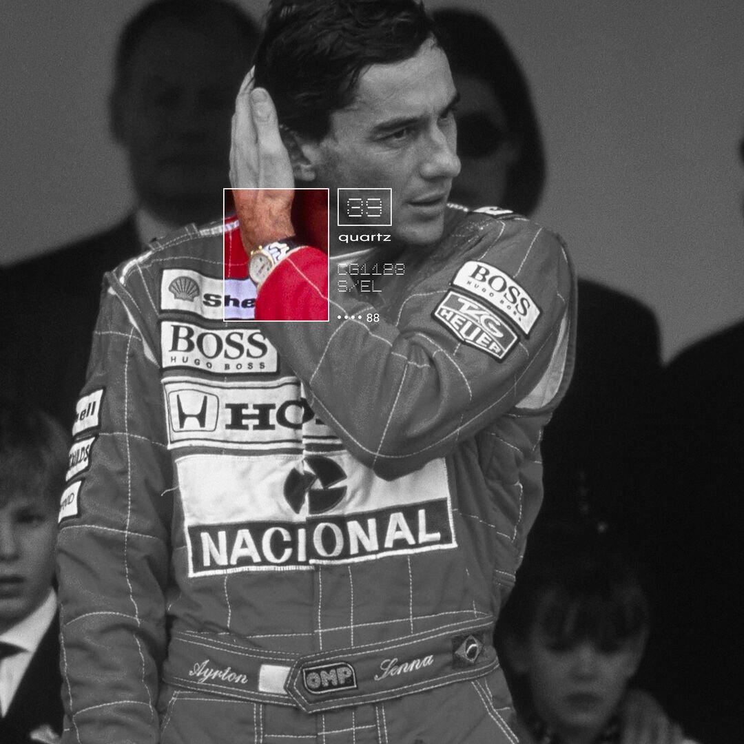 Ayrton Senna wearing TAG Heuer S/EL