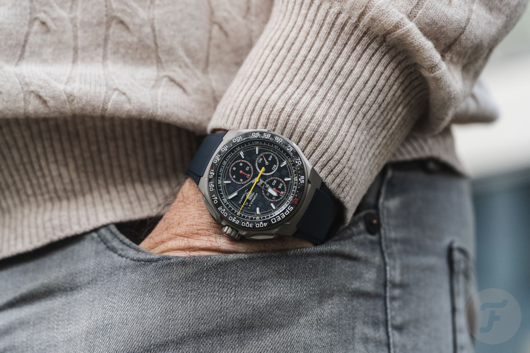 titanium TAG Heuer Formula 1 Chronograph Oracle Red Bull Racing pocket shot