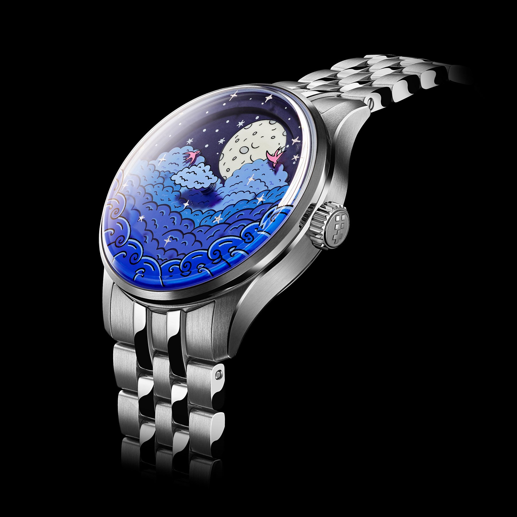 Christopher Ward × Mr Jones Watches Celestial diagonal view