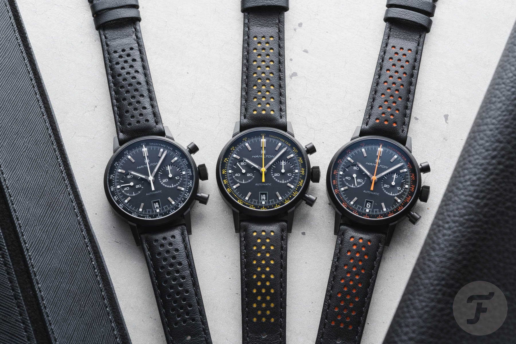 Hamilton Intra-Matic Auto Chrono black trio header image