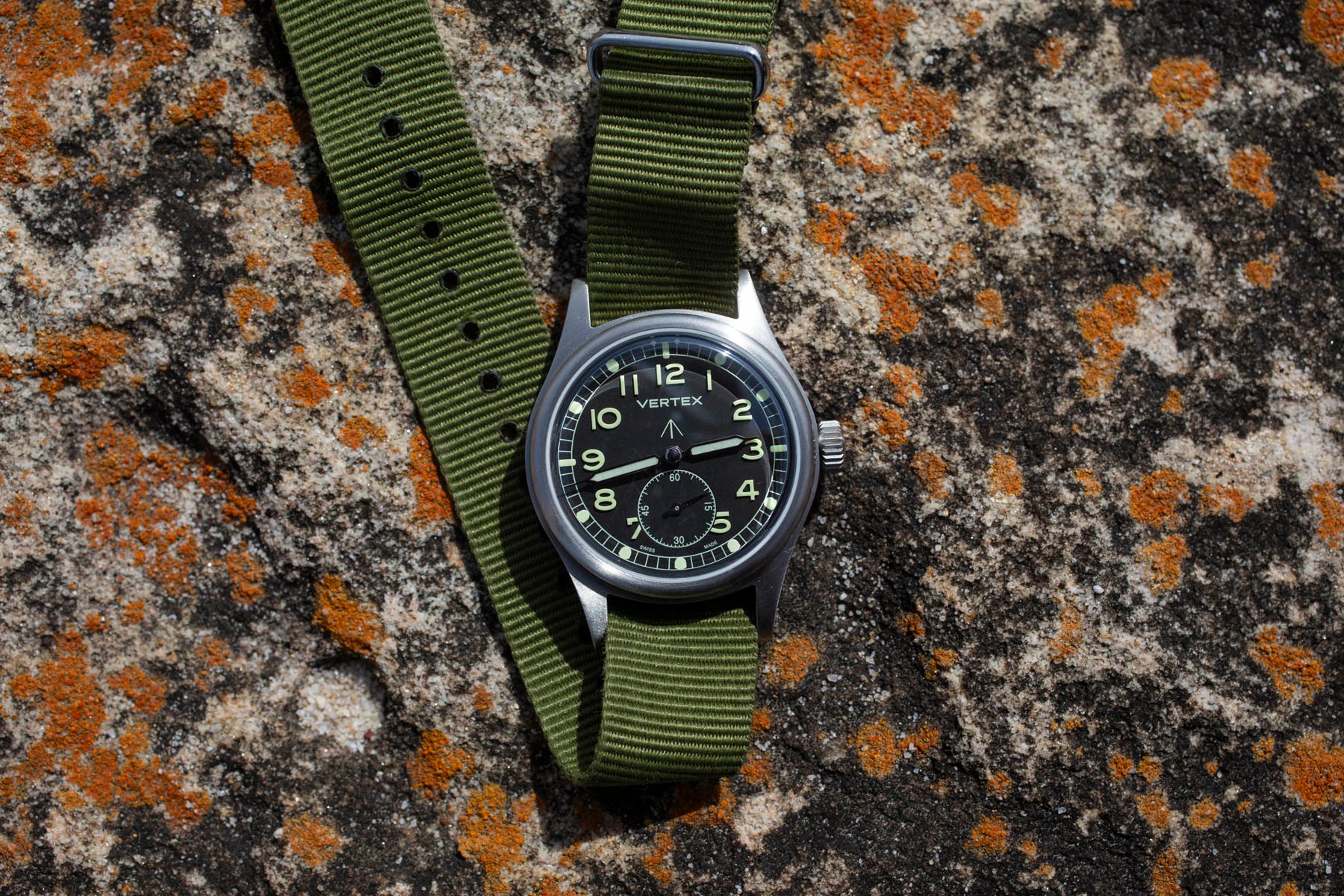 Vertex M36 flat on rock