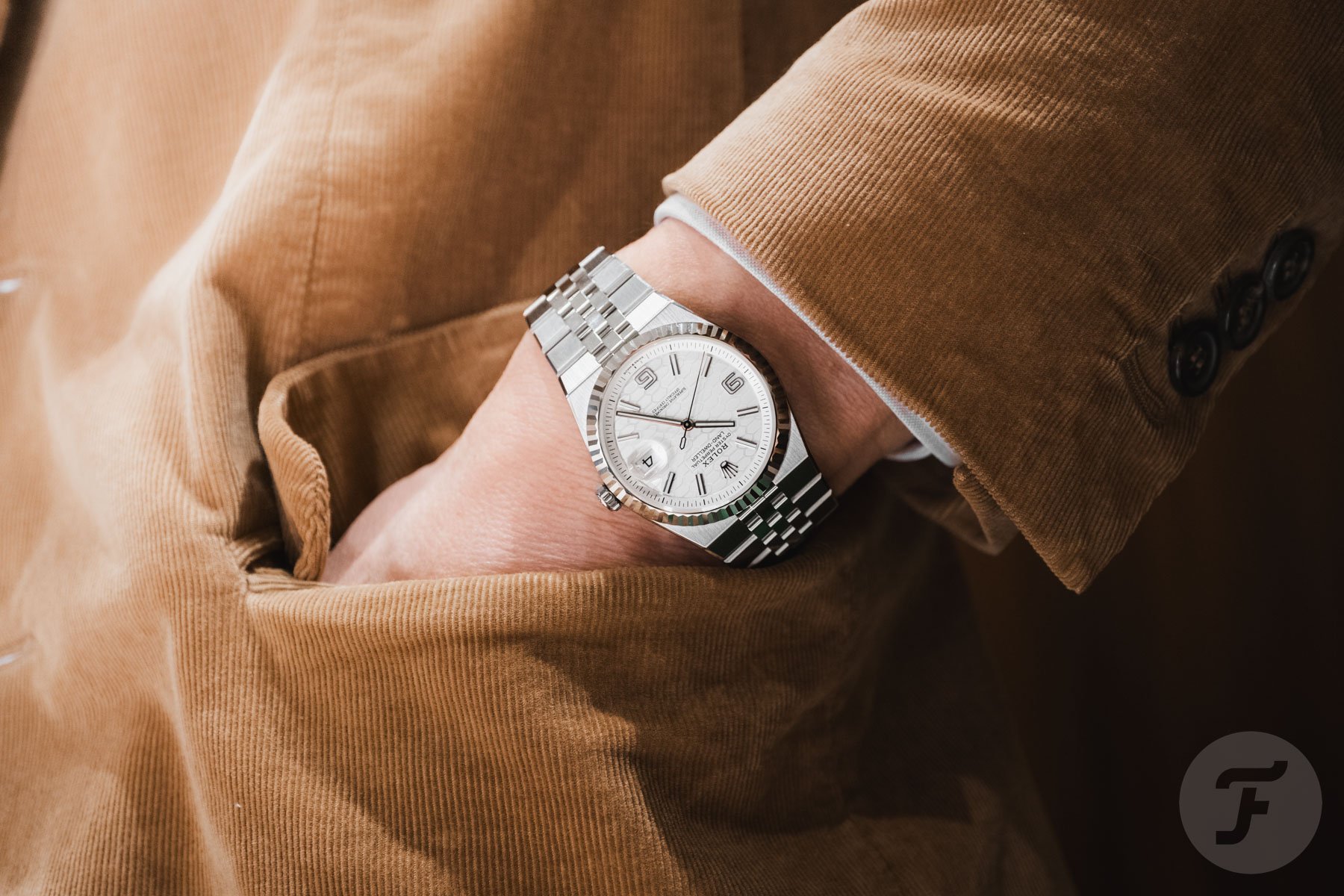 40mm steel Rolex Land-Dweller pocket shot