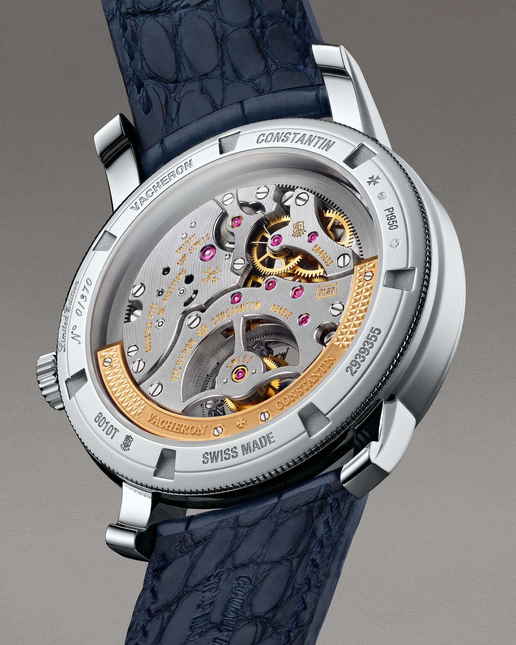 Vacheron Constantin Traditionnelle Tourbillon Retrograde Date Openface case back and caliber 2162 R31/270