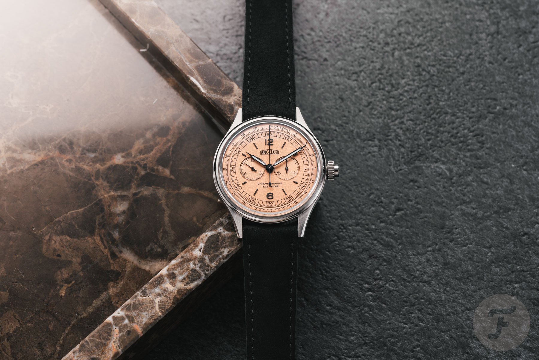 Angelus Chronographe Télémètre Steel Rose