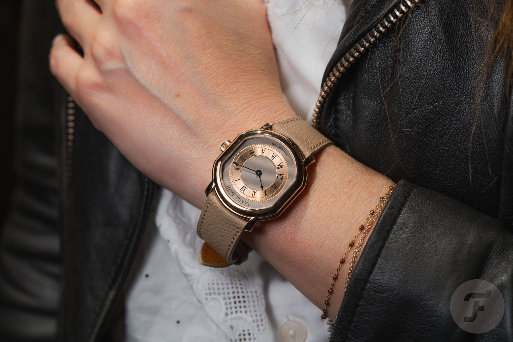 Daniel Roth Extra-Plat Rose Gold on wrist