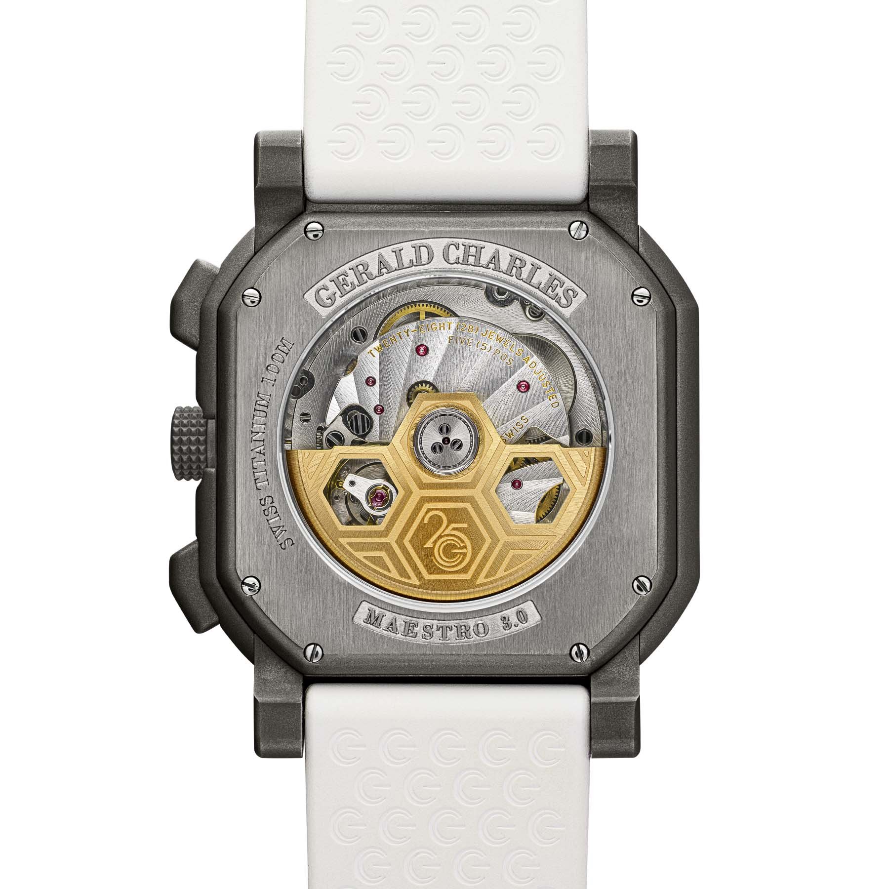 Gerald Charles Maestro 3.0 Chronograph ref. GC3.0-TNSB-06CP-RSPN Caseback and Movement