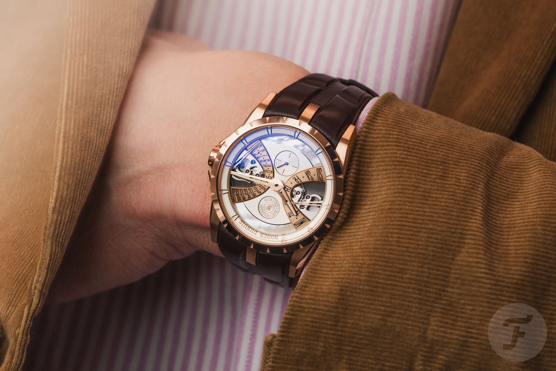 Wearing the Roger Dubuis Excalibur Biretrograde Calendar