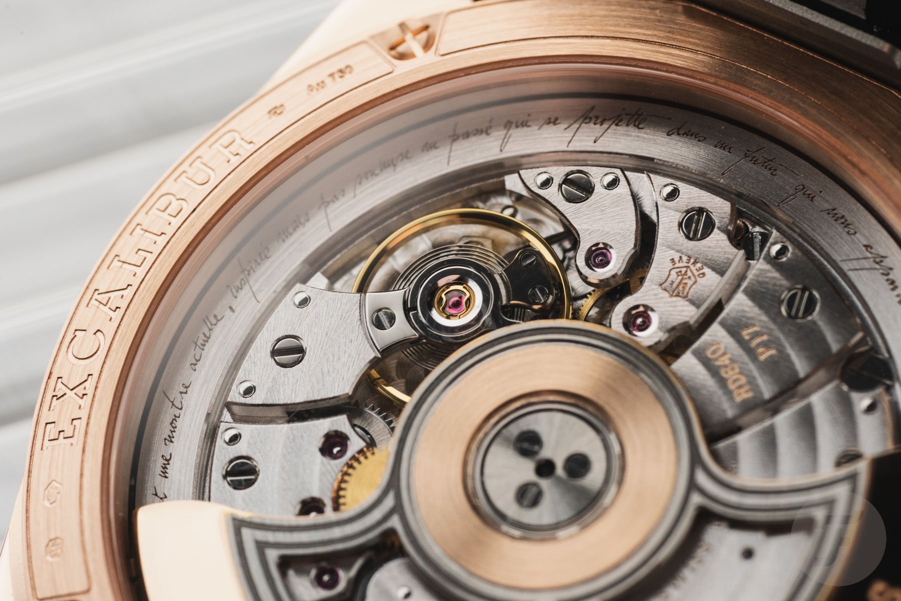 Movement of the Roger Dubuis Excalibur Biretrograde Calendar