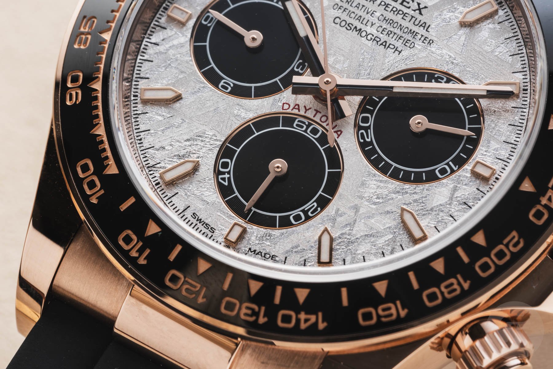 Everose Rolex Daytona with a meteorite dial