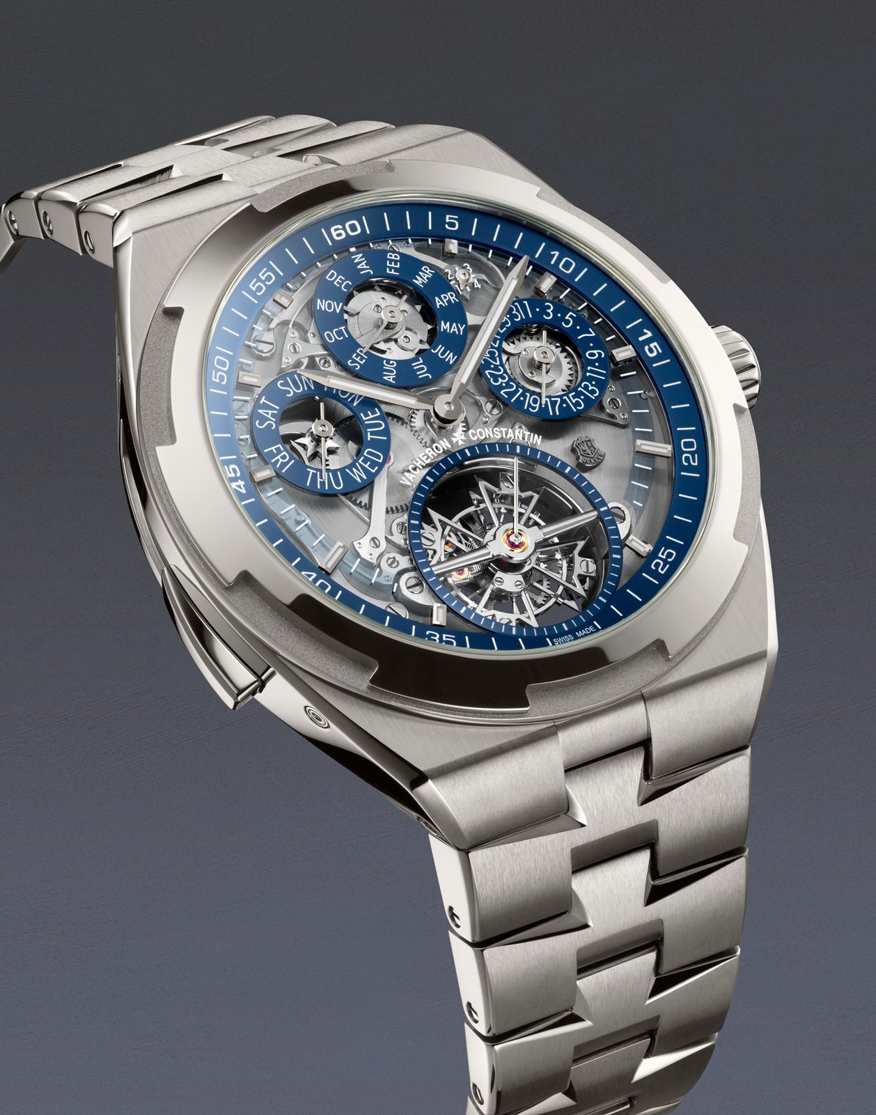 Vacheron Constantin Overseas Grand Complication Openface upright, tilted