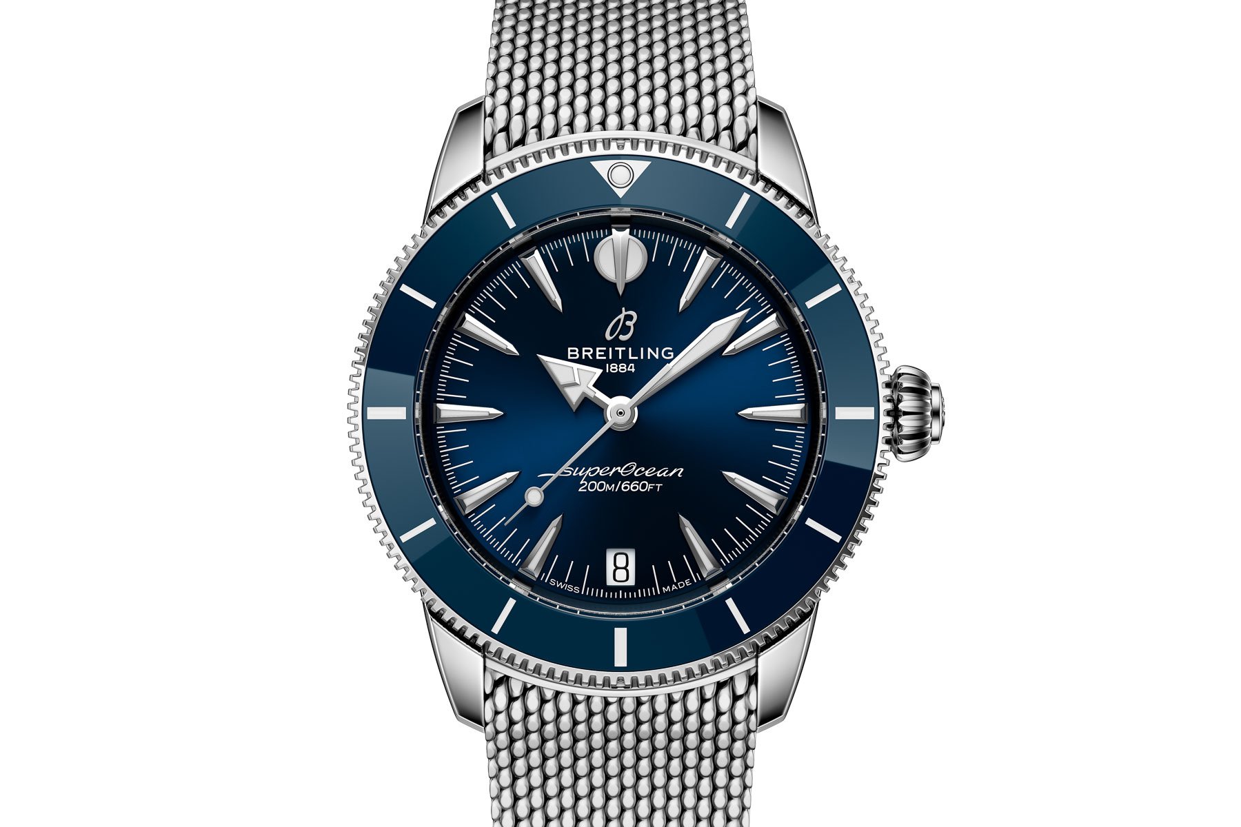 blue-dial Breitling SuperOcean Heritage Automatic 36