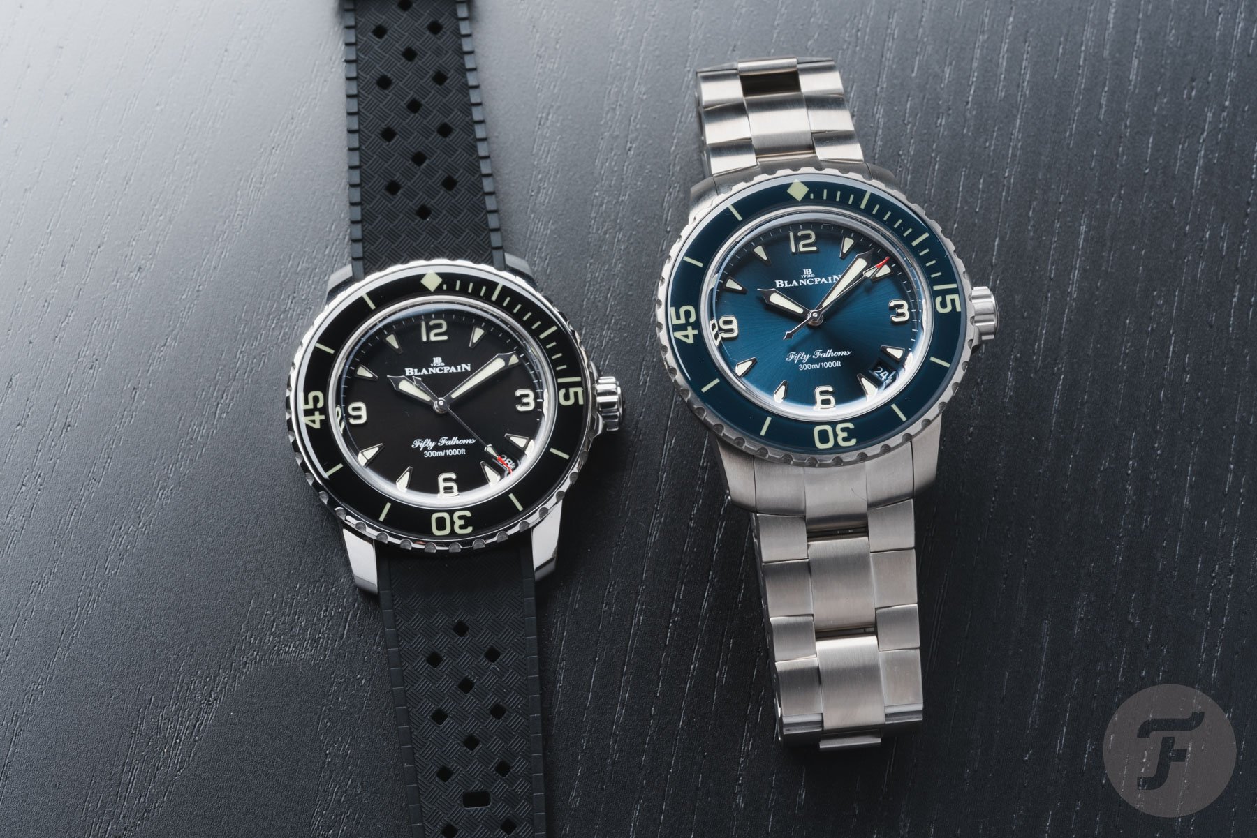 Blancpain Fifty Fathoms 38mm in titanium and steel