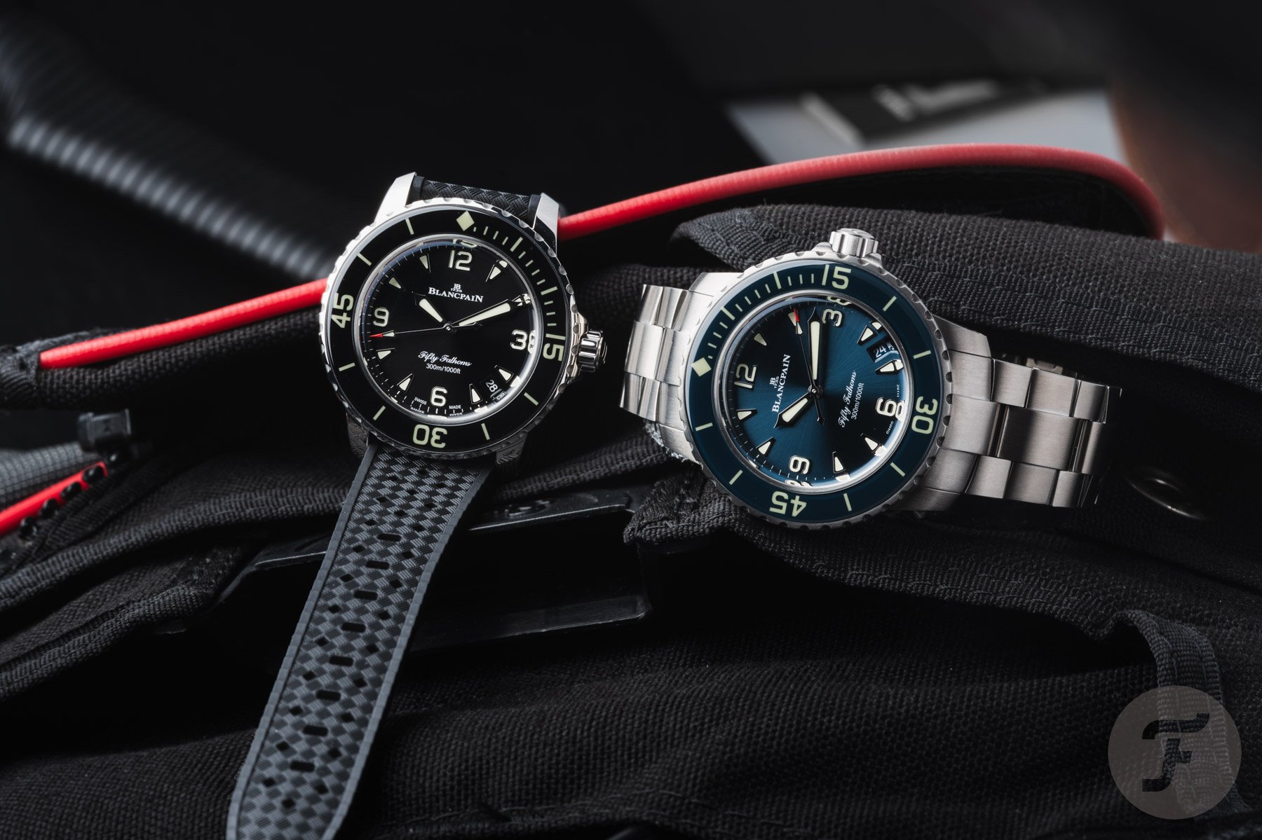 Blancpain Fifty Fathoms 38mm in steel and titanium
