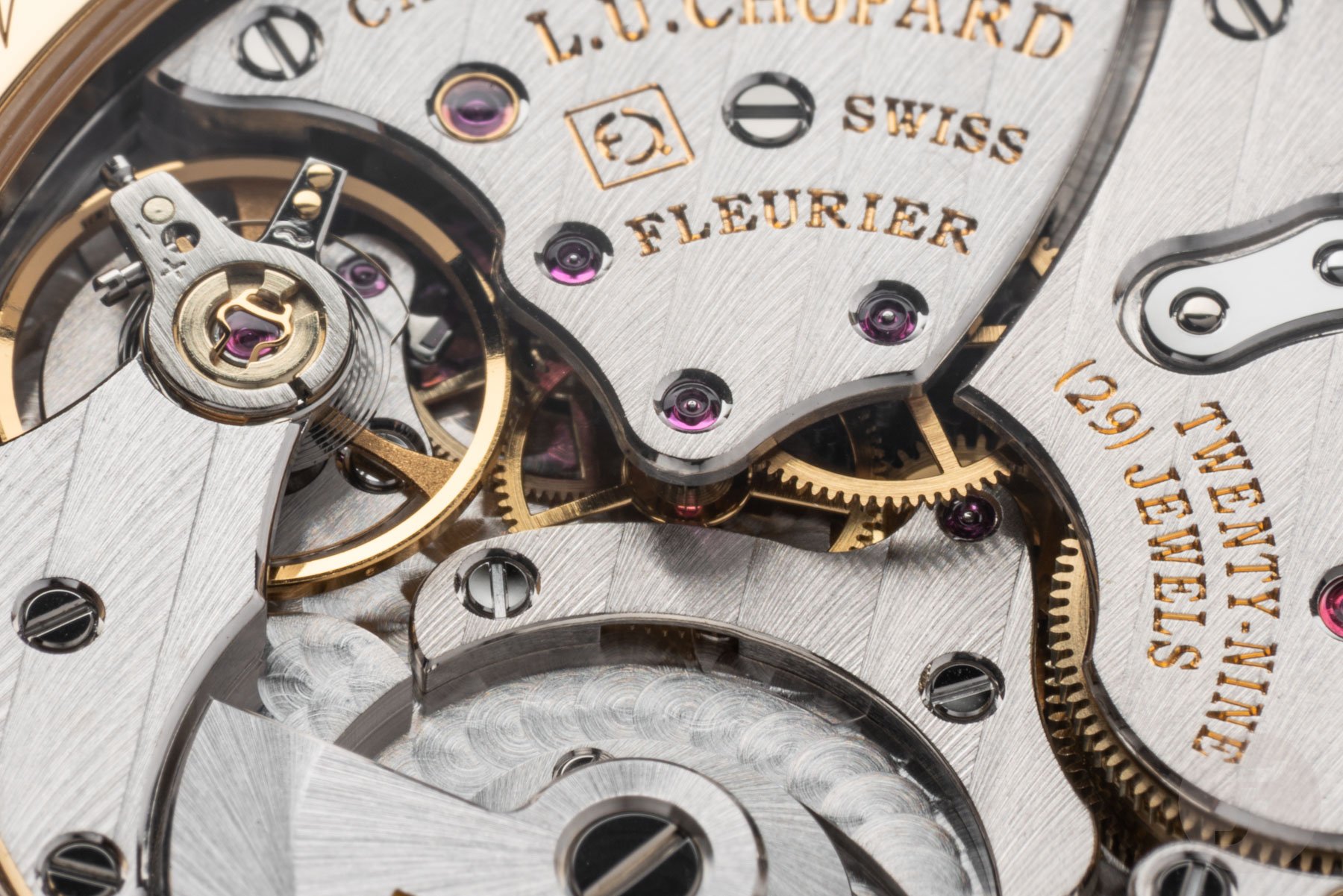 Chopard L.U.C Qualité Fleurier 20th Anniversary Edition movement macro