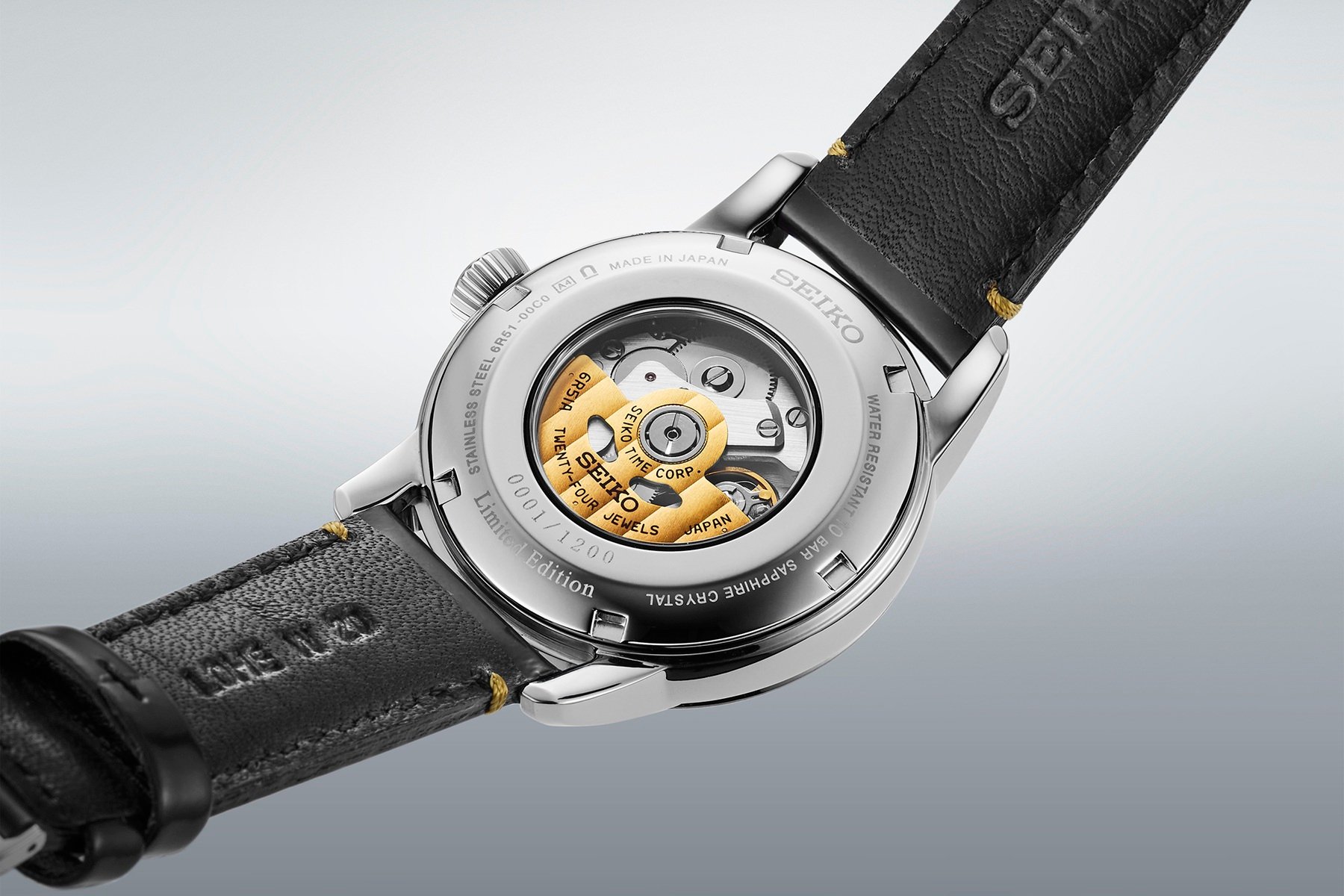 Movement inside the Seiko Presage Classic Series Craftsmanship Unglazed Arita Porcelain Dial Limited Edition SPB497