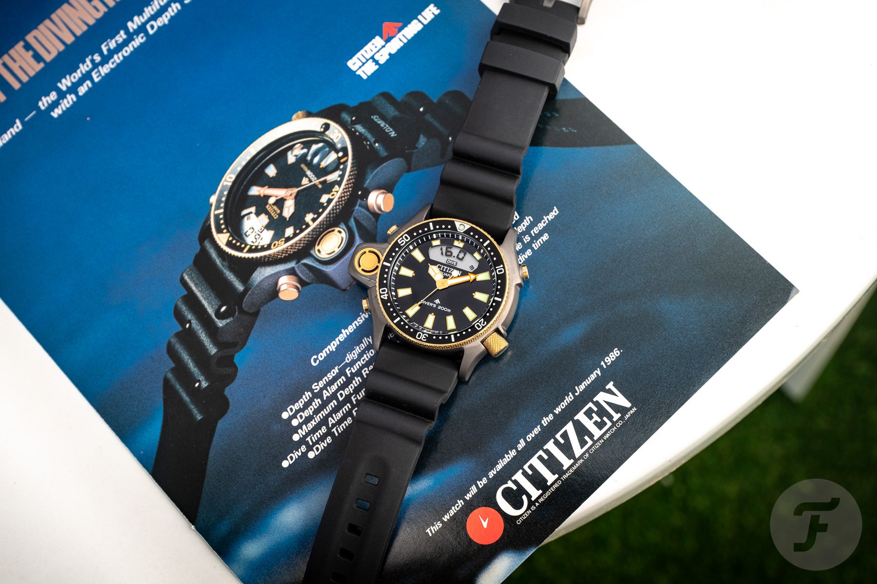 Citizen Aqualand 40th Anniversary JP2008-06E in Vintage Print Advertising
