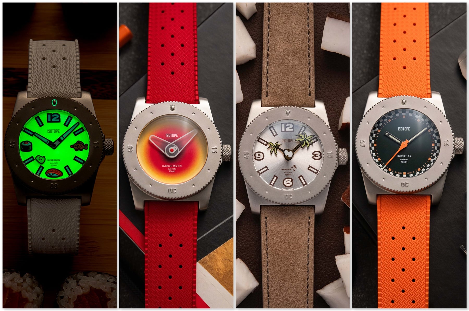 Four new Isotope Watches Hydrium Limited Editions