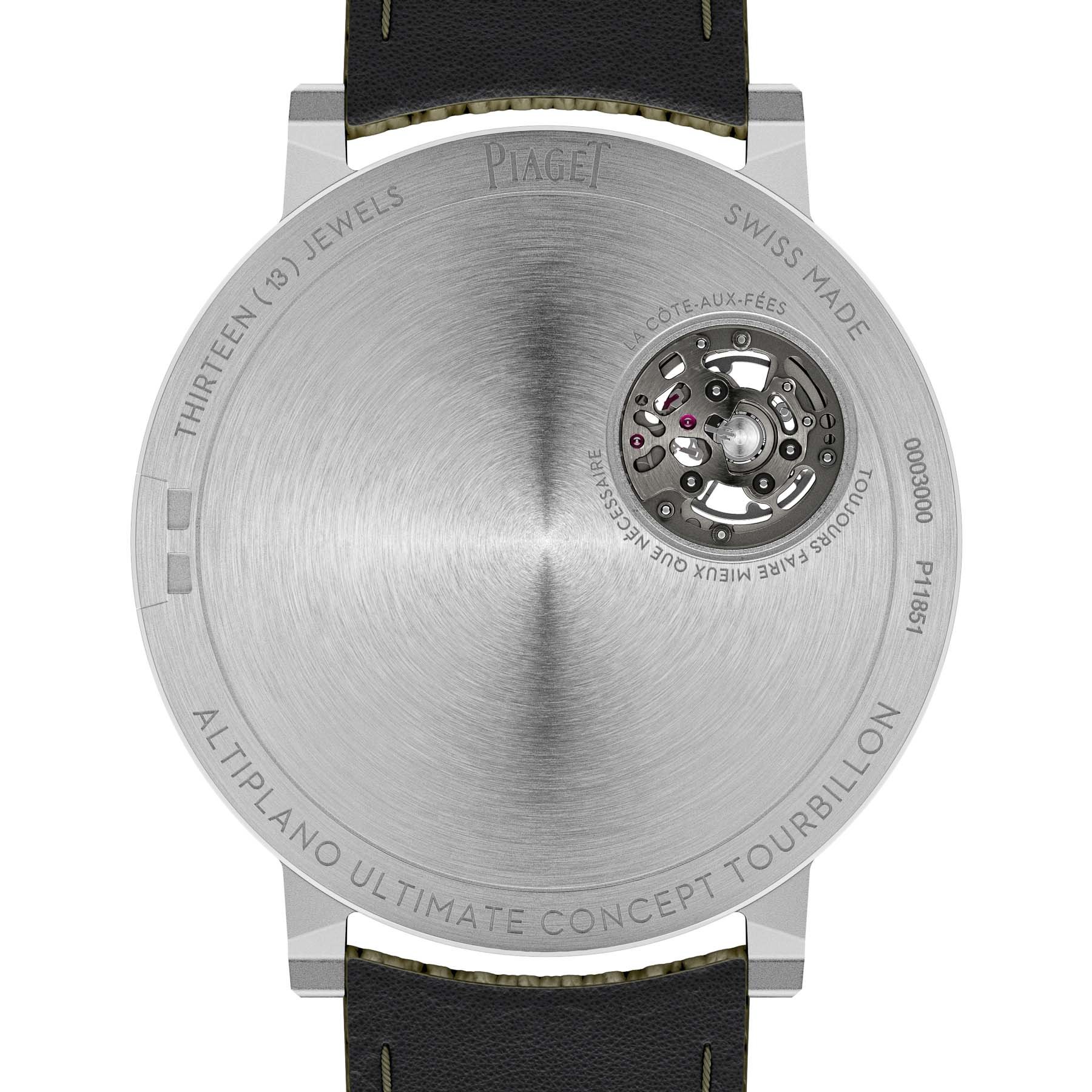 Green Dial Piaget Altiplano Ultimate Concept Tour Billon Case Back