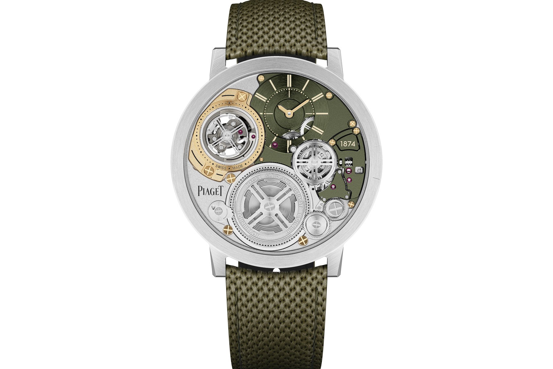 green-dial Piaget Altiplano Ultimate Concept Tourbillon head on