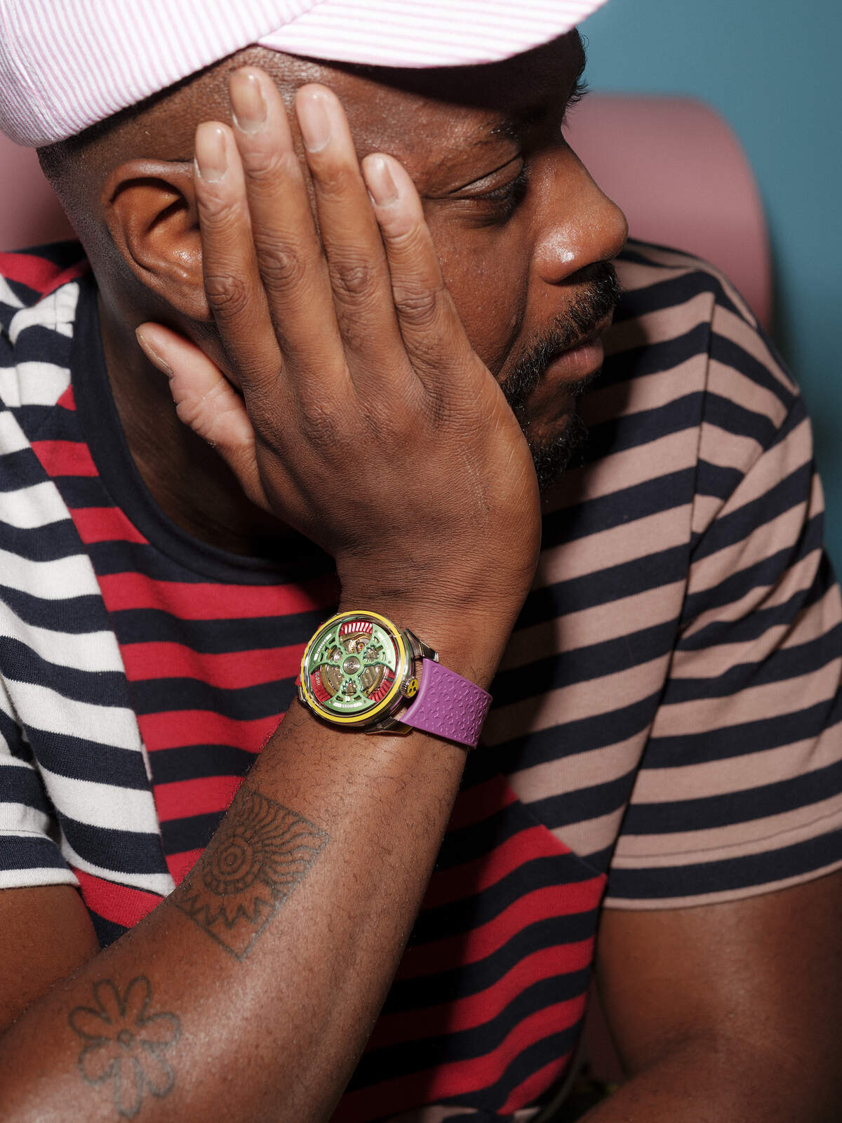watch collaborations — The M.A.D.1S “Grow Your Dreams” Nature Yinka Ilori's wrist