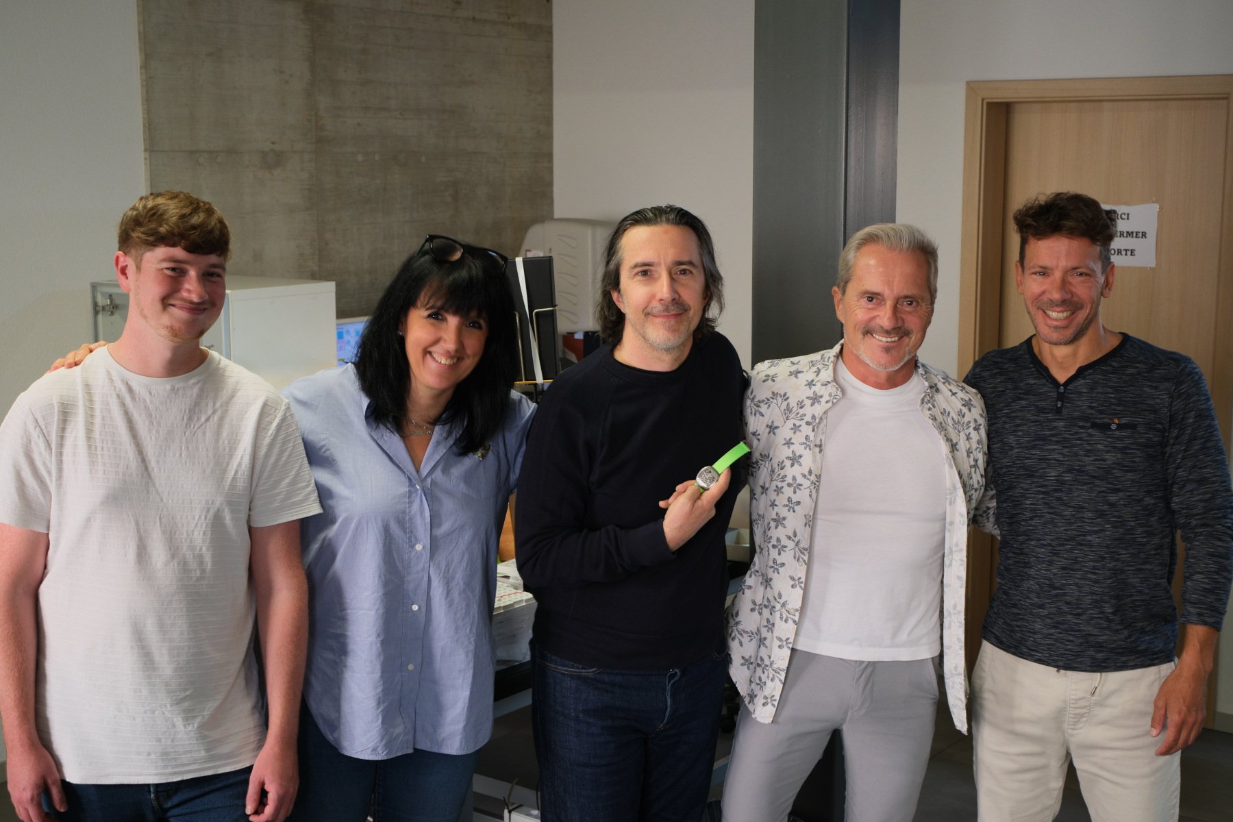 Caroline and Nasko from WRK with Louis (Télôs designer), Franck Orny (Télôs co-founder), Johnny Girardin (Télôs co-founder)