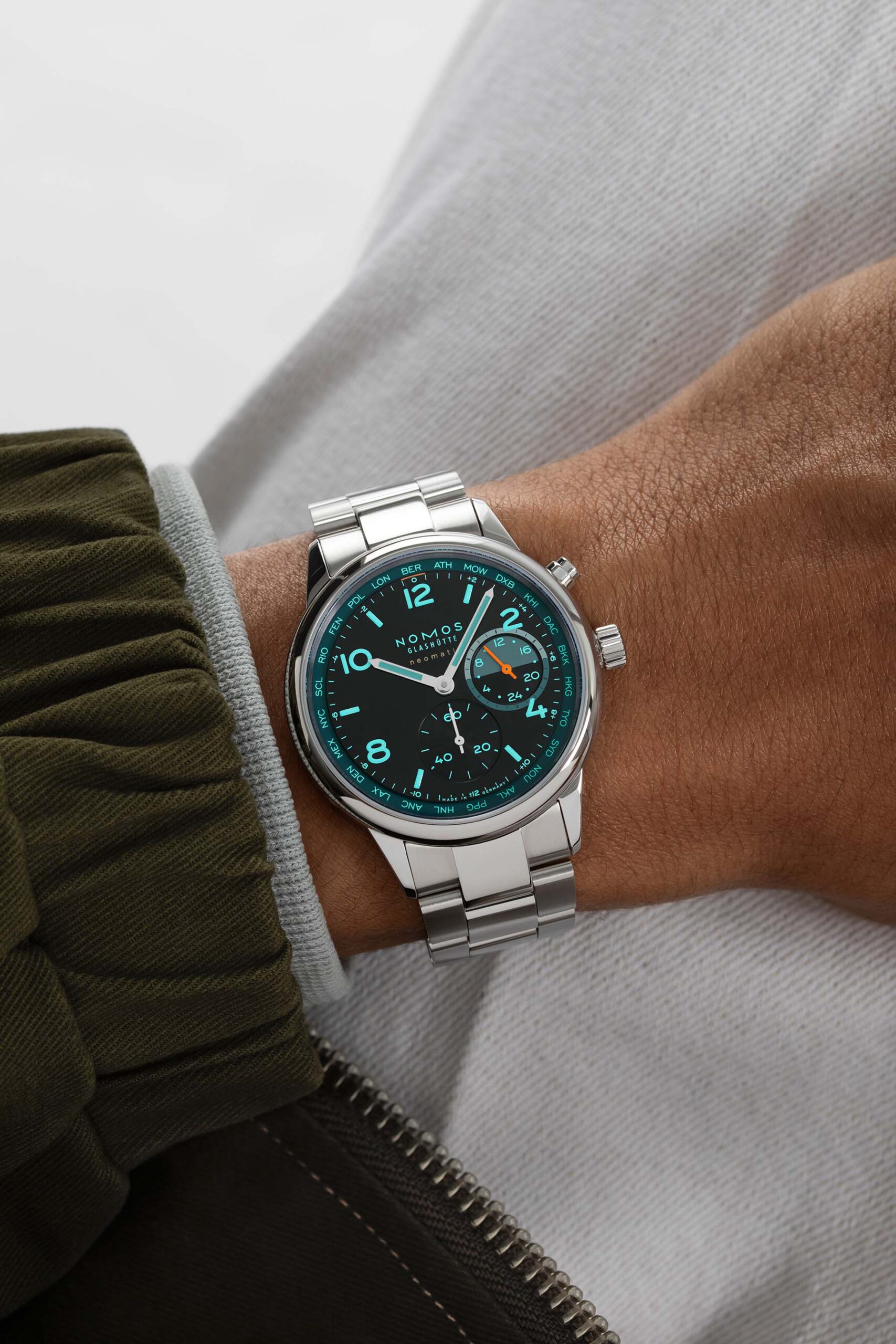 Introducing: The Nomos Club Sport Neomatik Worldtimer Night Navigation Series